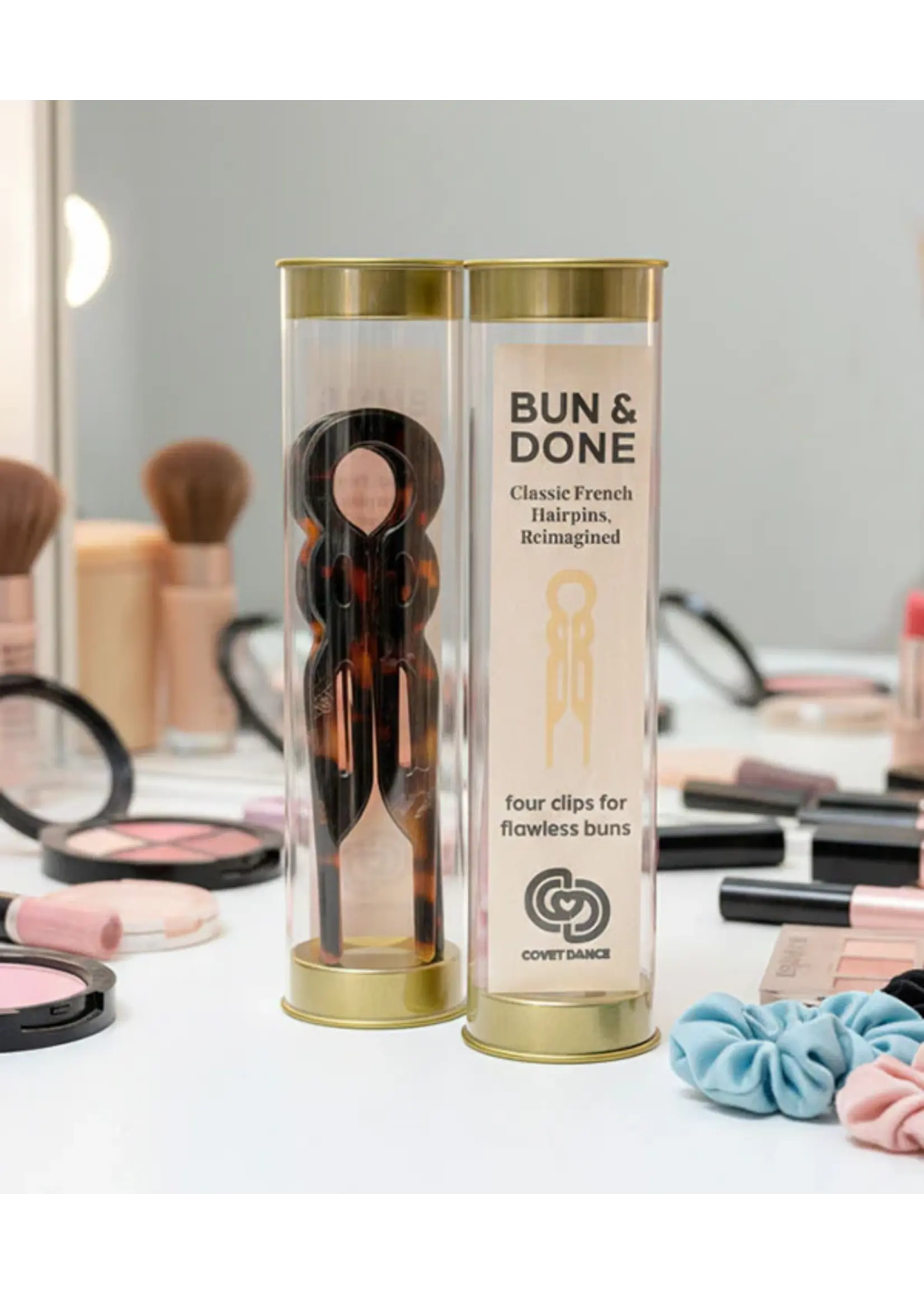 COVET DANCE BUN & DONE FRENCH HAIR CLIPS SET OF 4