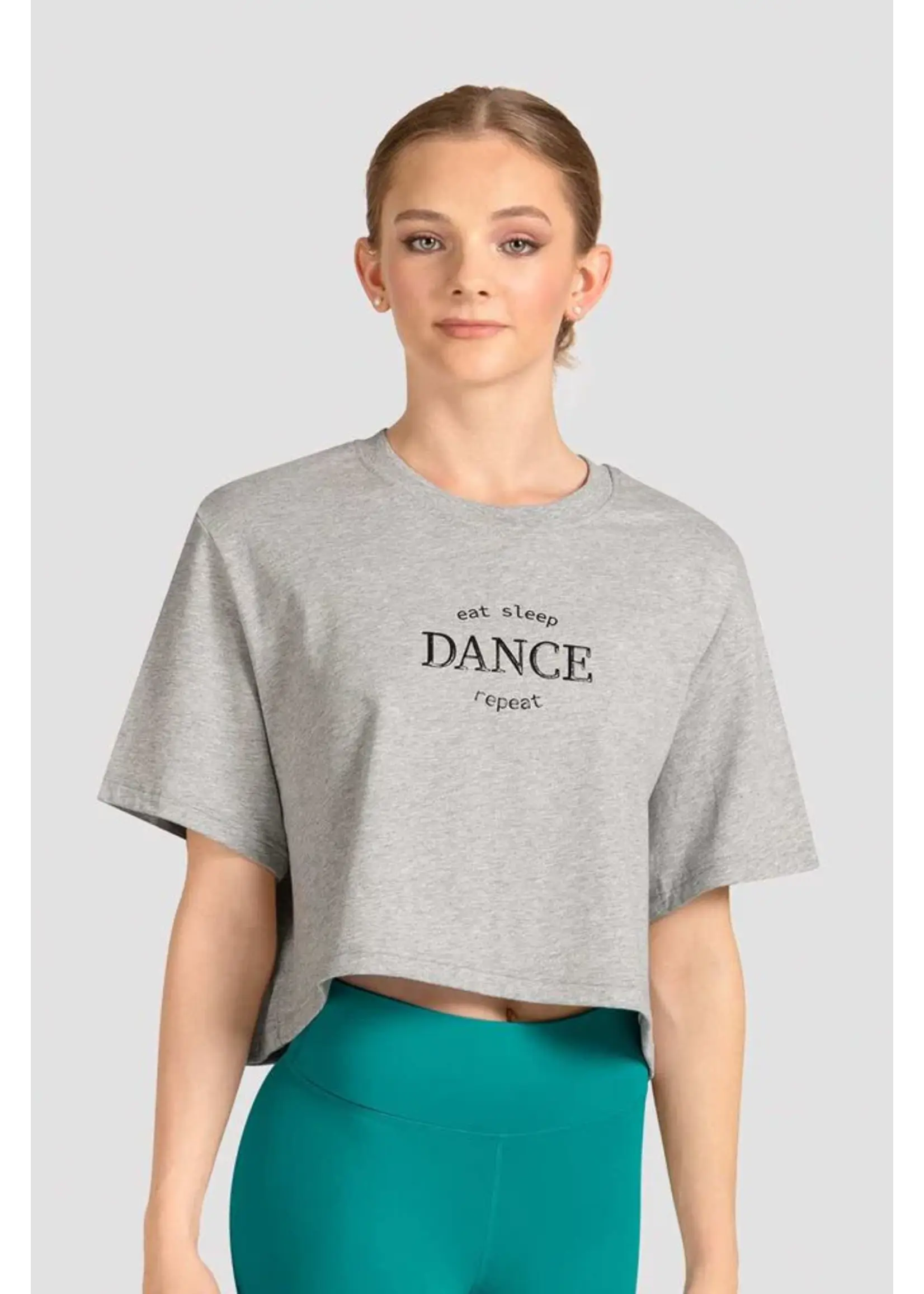 BLOCH & MIRELLA M30009L ADULT CROP DANCE PRINT T-SHIRT
