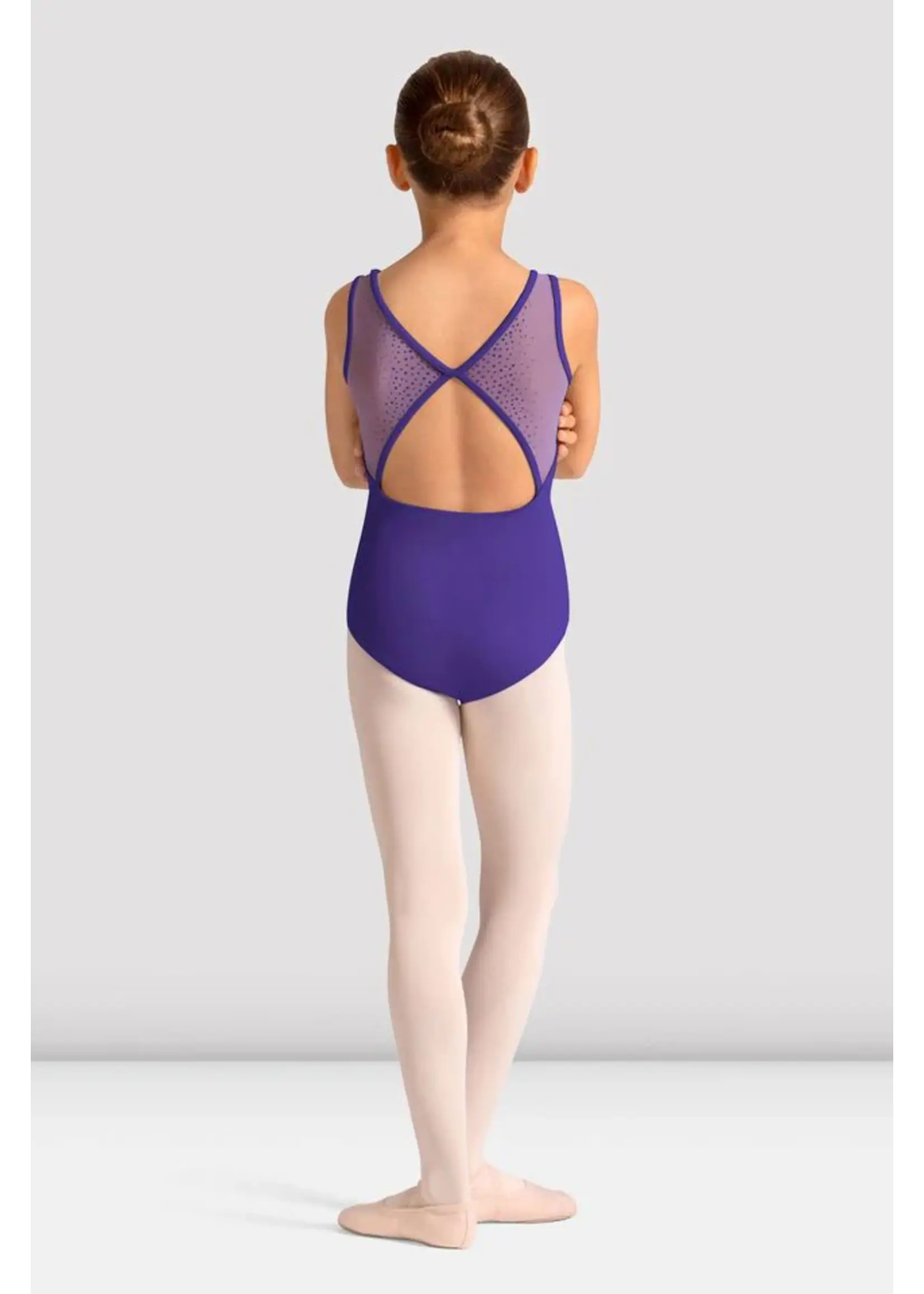 BLOCH & MIRELLA M50009C CHILD BOAT NECKLINE MESH BACK TANK LEOTARD