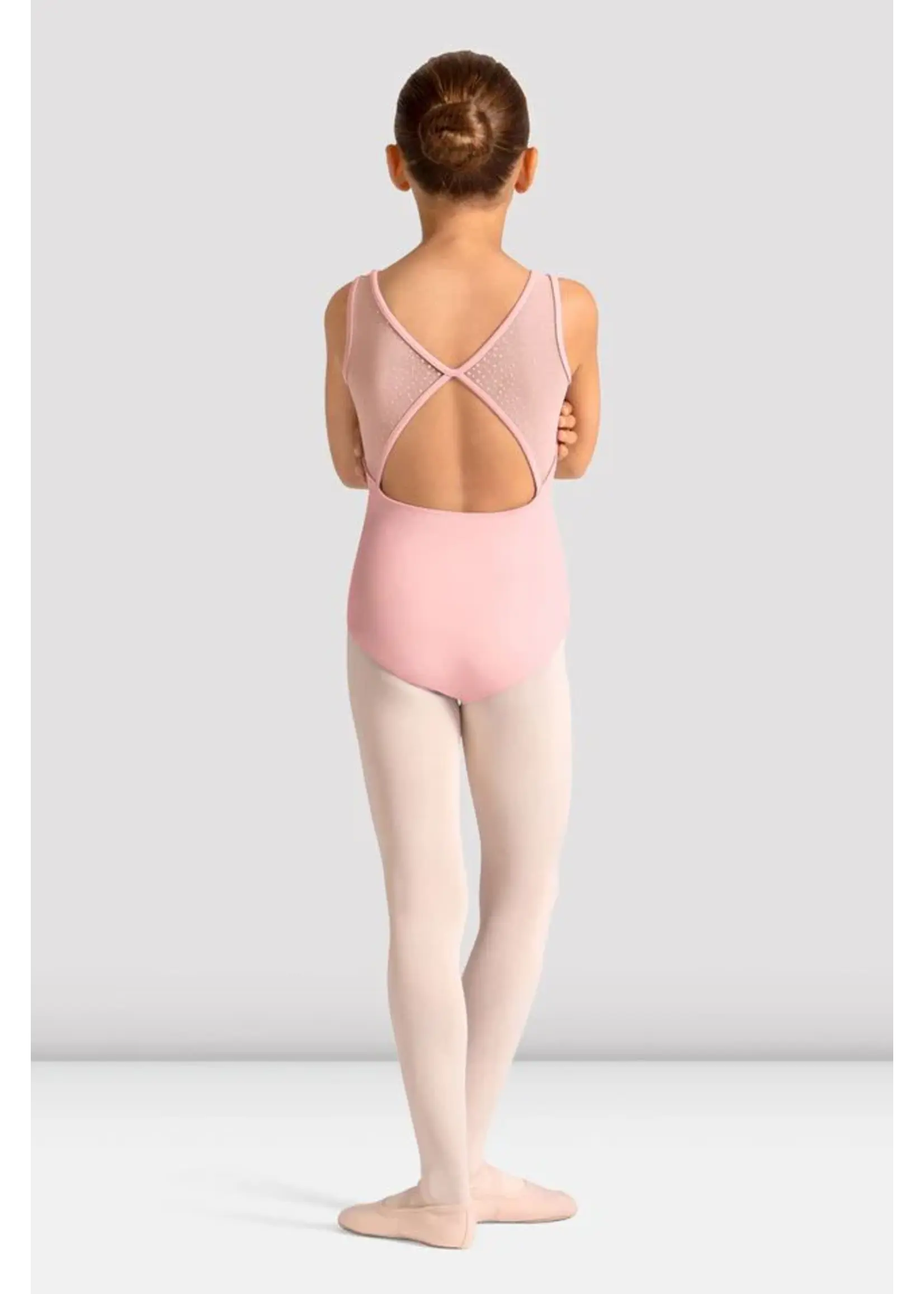 BLOCH & MIRELLA M50009C CHILD BOAT NECKLINE MESH BACK TANK LEOTARD