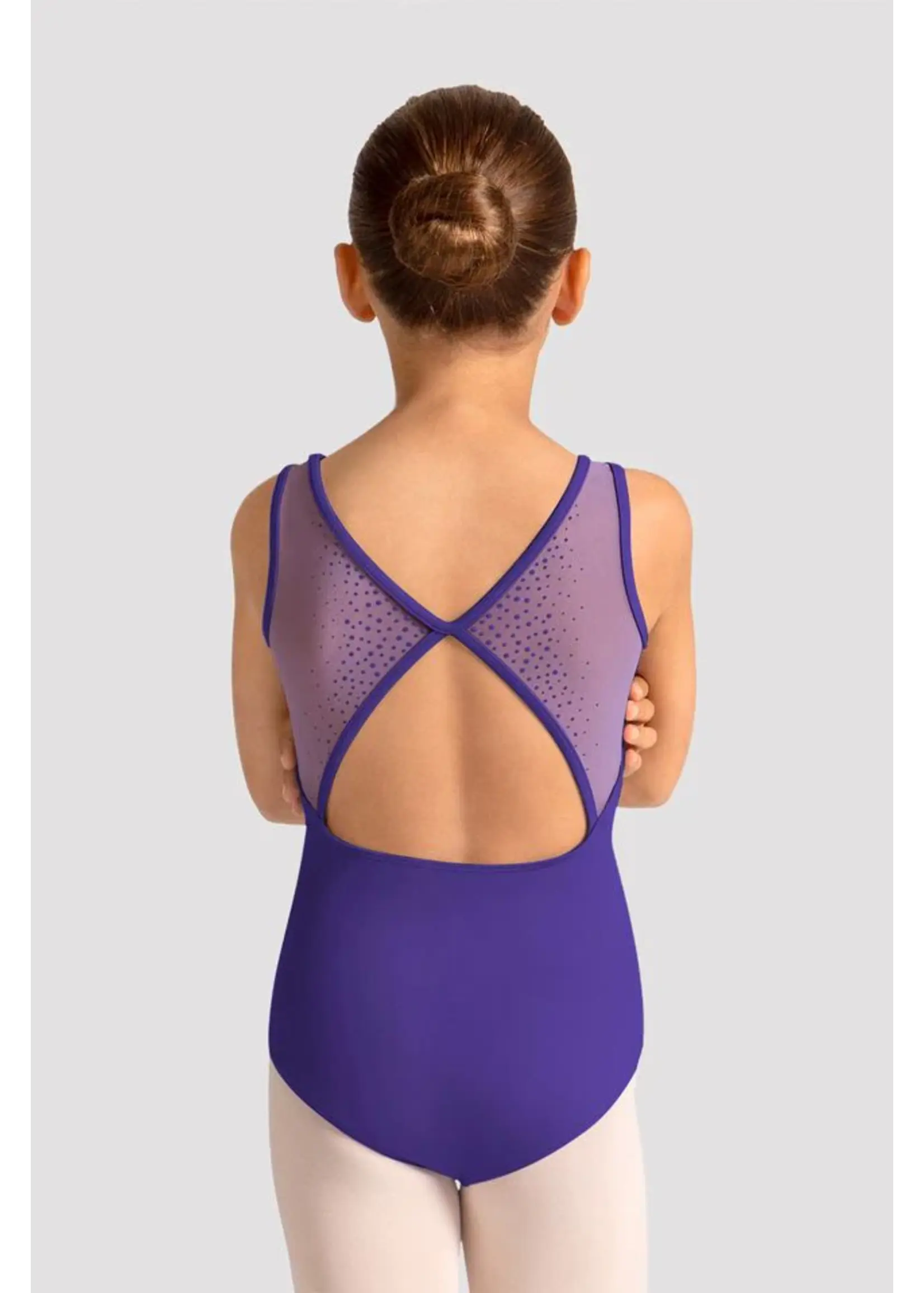 BLOCH & MIRELLA M50009C CHILD BOAT NECKLINE MESH BACK TANK LEOTARD
