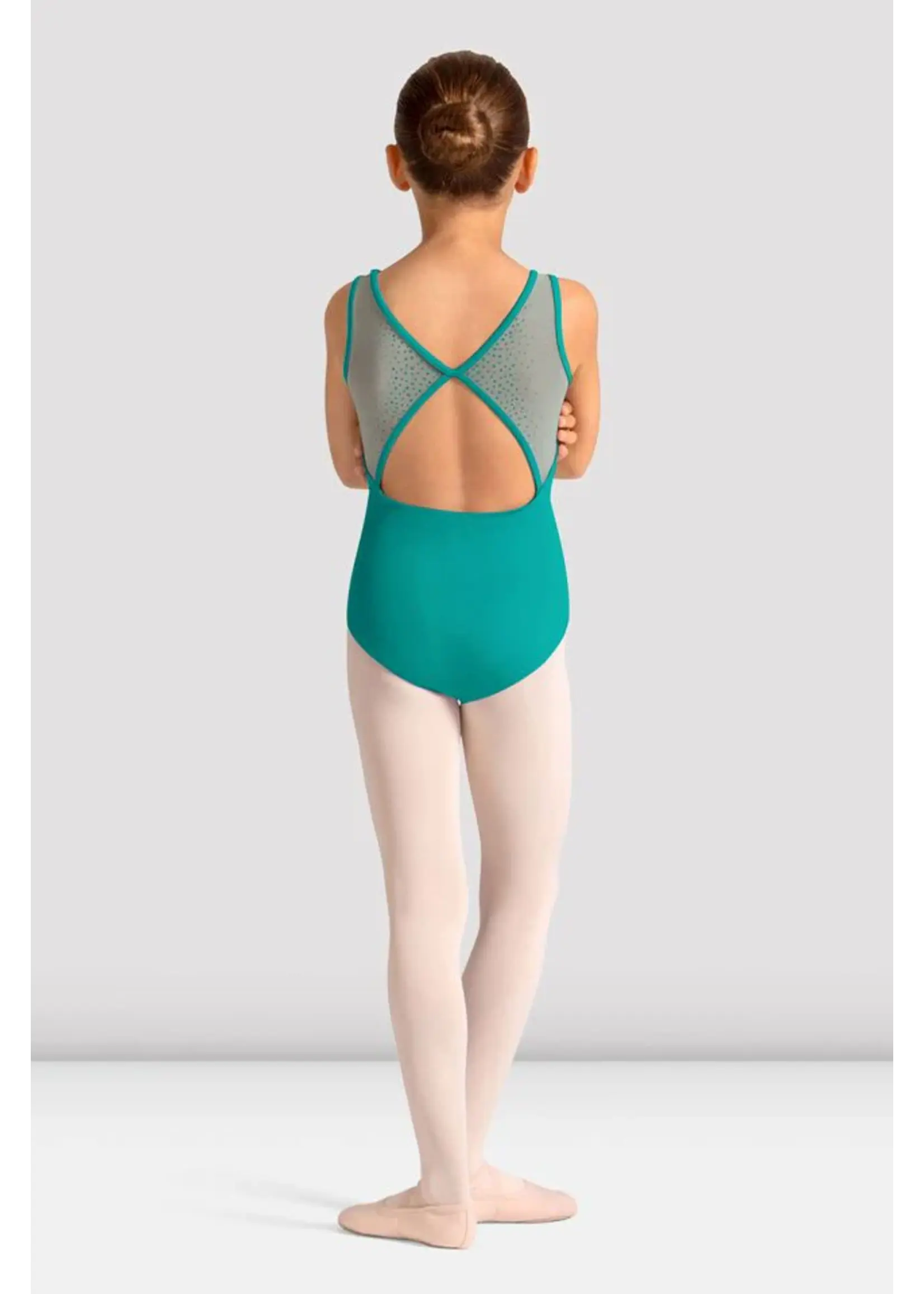 BLOCH & MIRELLA M50009C CHILD BOAT NECKLINE MESH BACK TANK LEOTARD