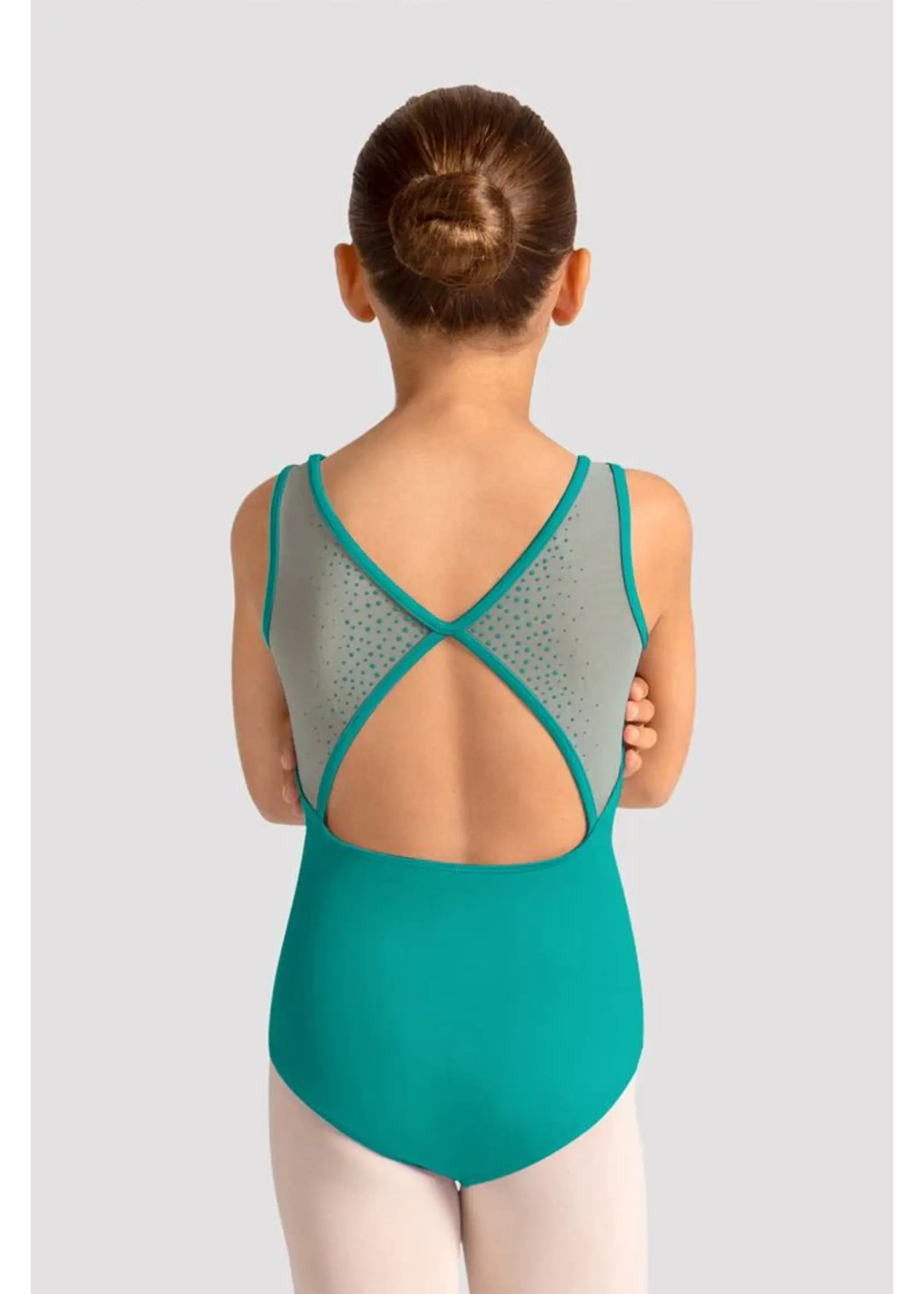 BLOCH & MIRELLA M50009C CHILD BOAT NECKLINE MESH BACK TANK LEOTARD