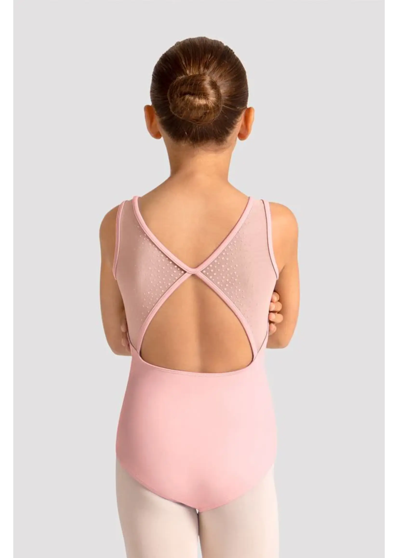 BLOCH & MIRELLA M50009C CHILD BOAT NECKLINE MESH BACK TANK LEOTARD
