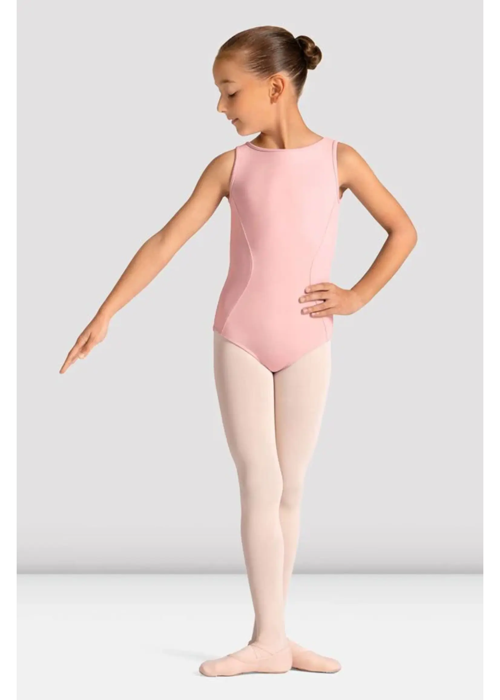 BLOCH & MIRELLA M50009C CHILD BOAT NECKLINE MESH BACK TANK LEOTARD