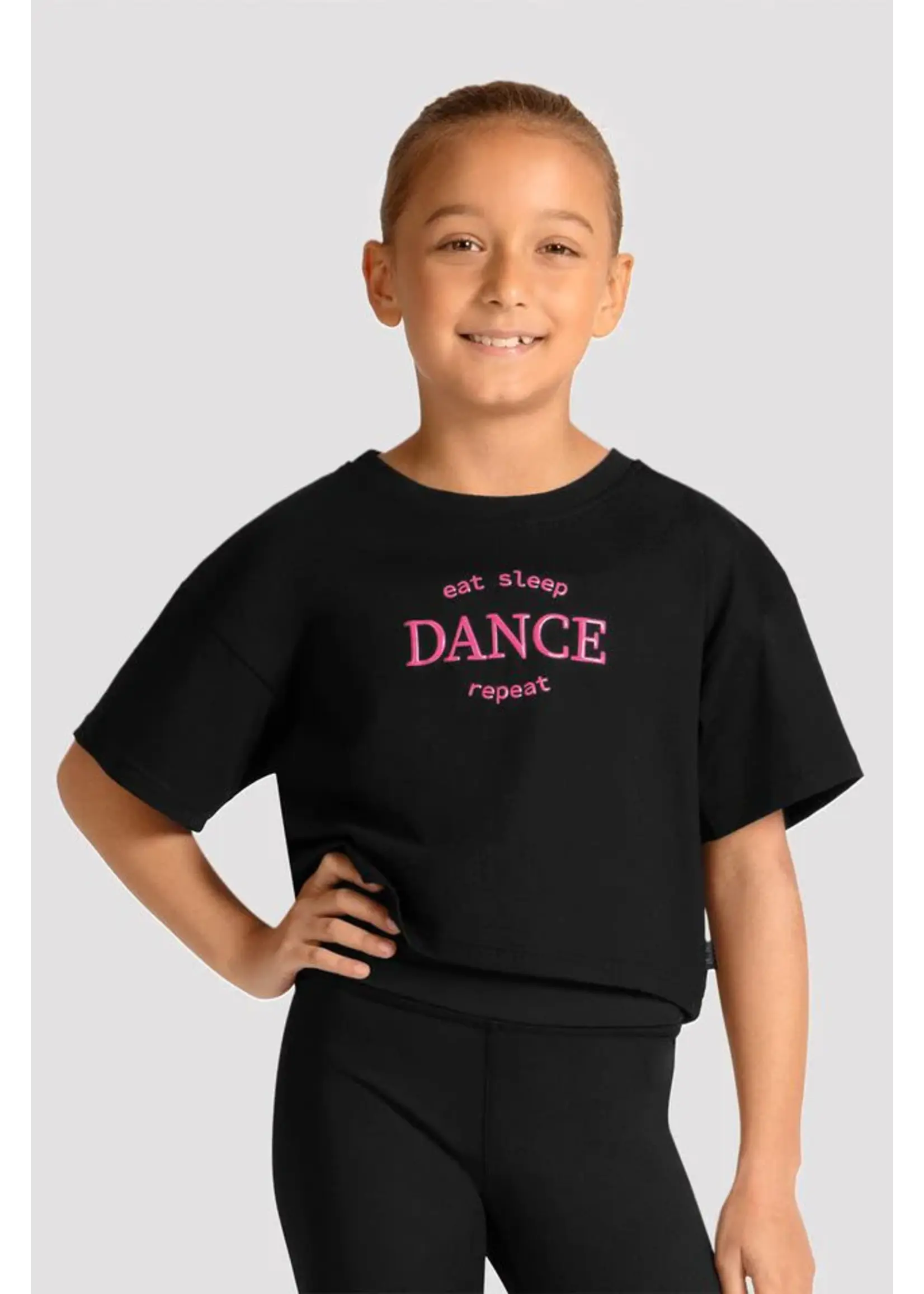 BLOCH & MIRELLA M30013C CHILD CROP DANCE PRINT T-SHIRT