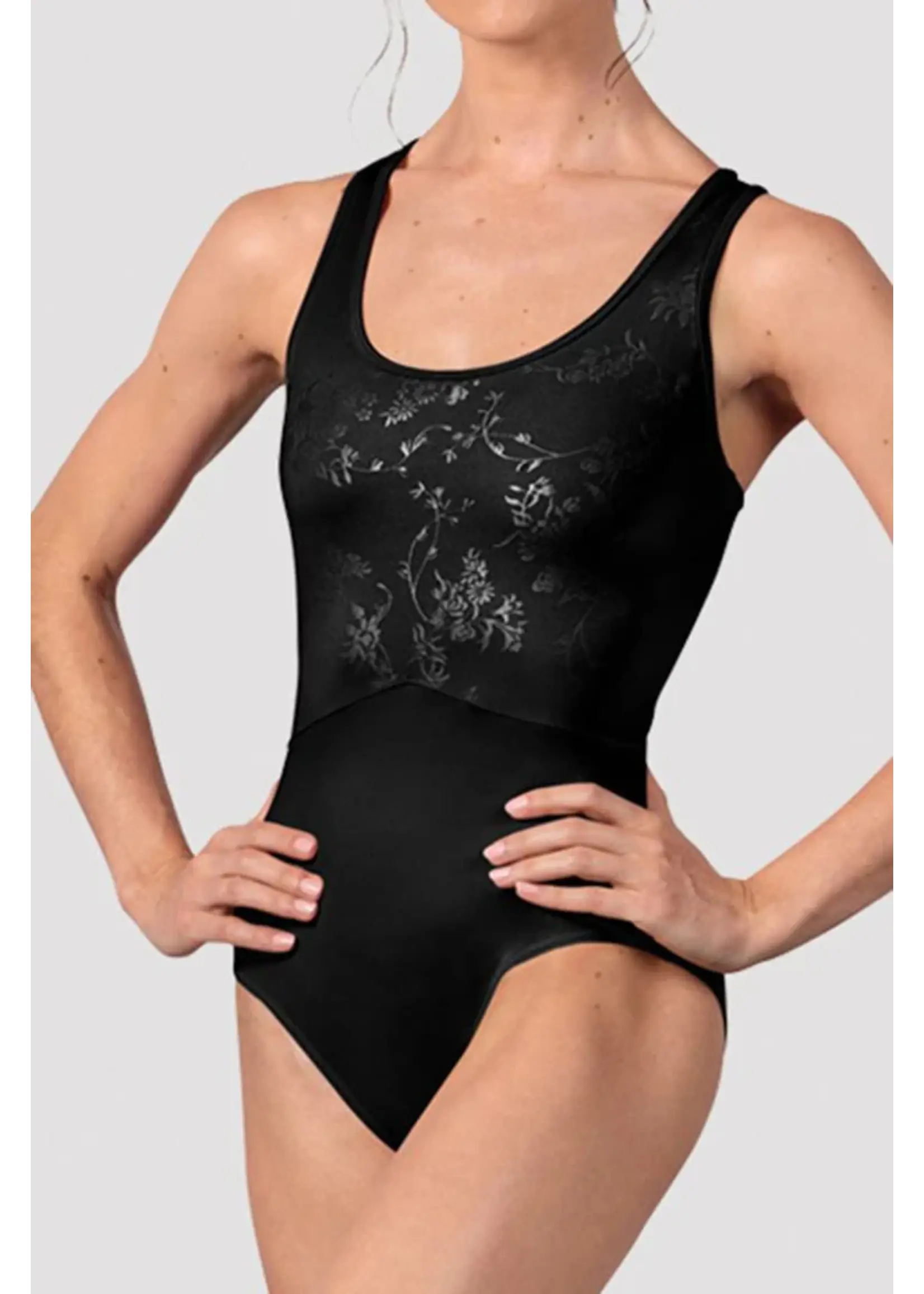 BLOCH & MIRELLA TWL50007 KIRA SCOOP NECKLINE STRAP DETAIL BACK TANK LEOTARD