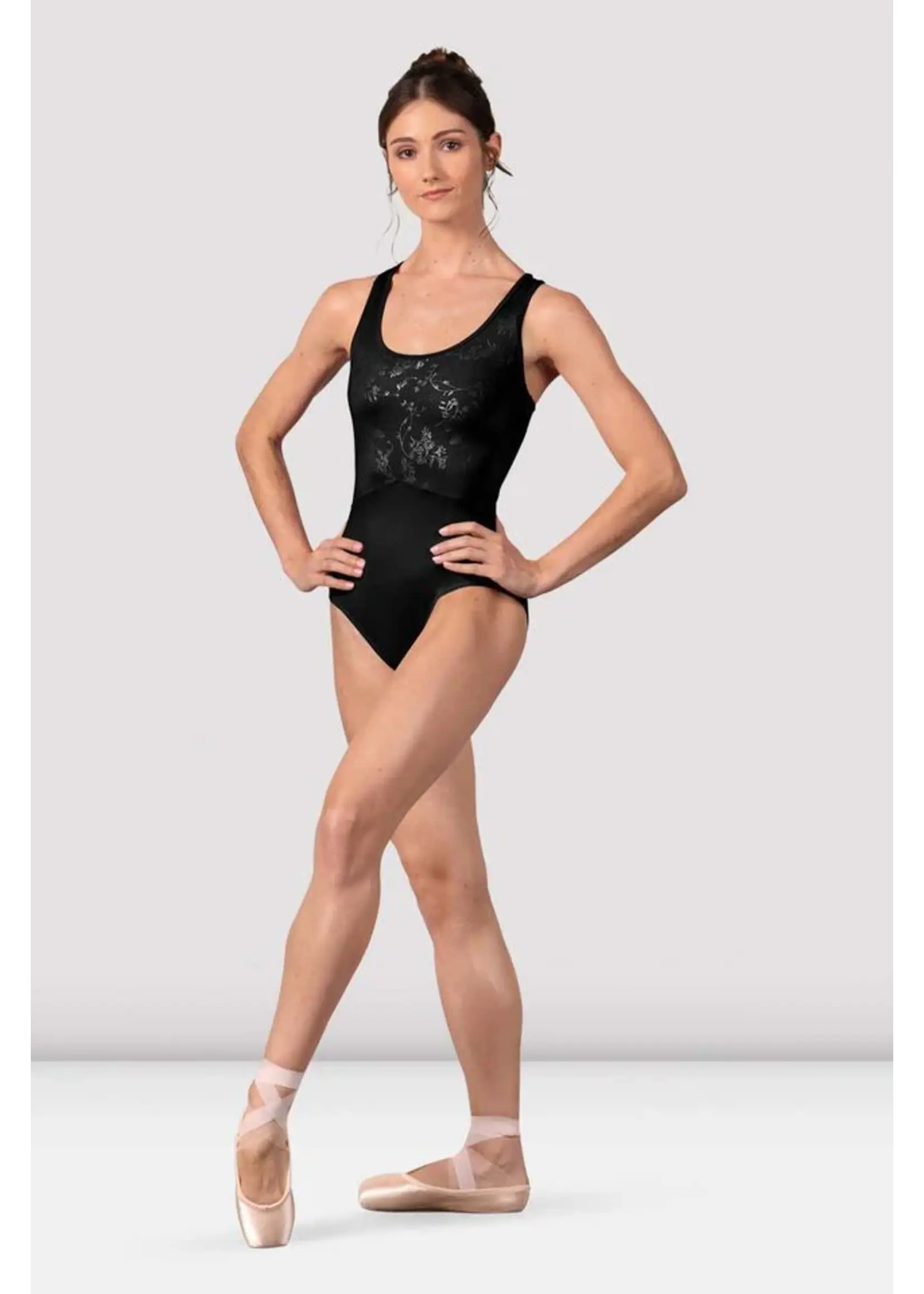 BLOCH & MIRELLA TWL50007 KIRA SCOOP NECKLINE STRAP DETAIL BACK TANK LEOTARD