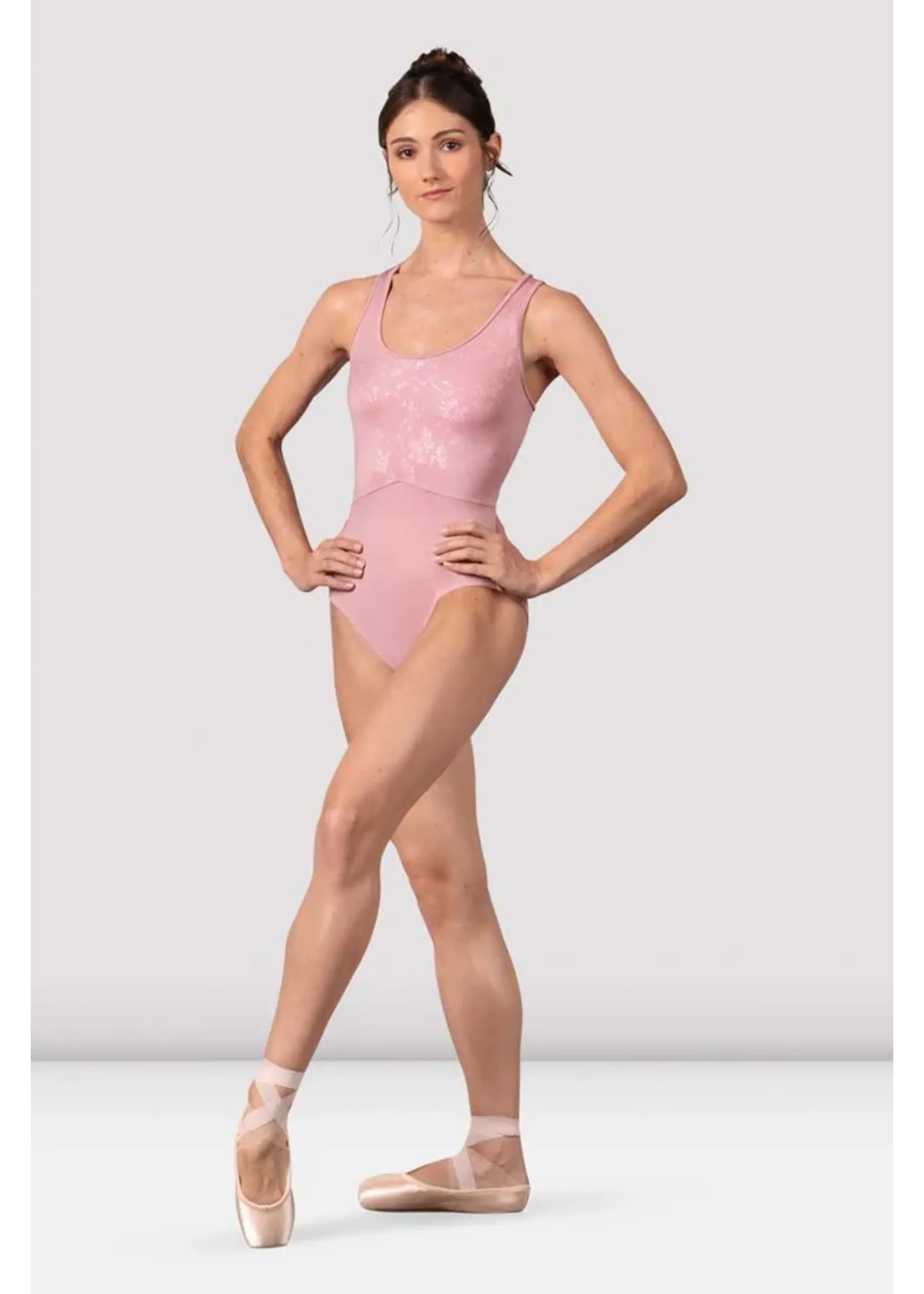 BLOCH & MIRELLA TWL50007 KIRA SCOOP NECKLINE STRAP DETAIL BACK TANK LEOTARD