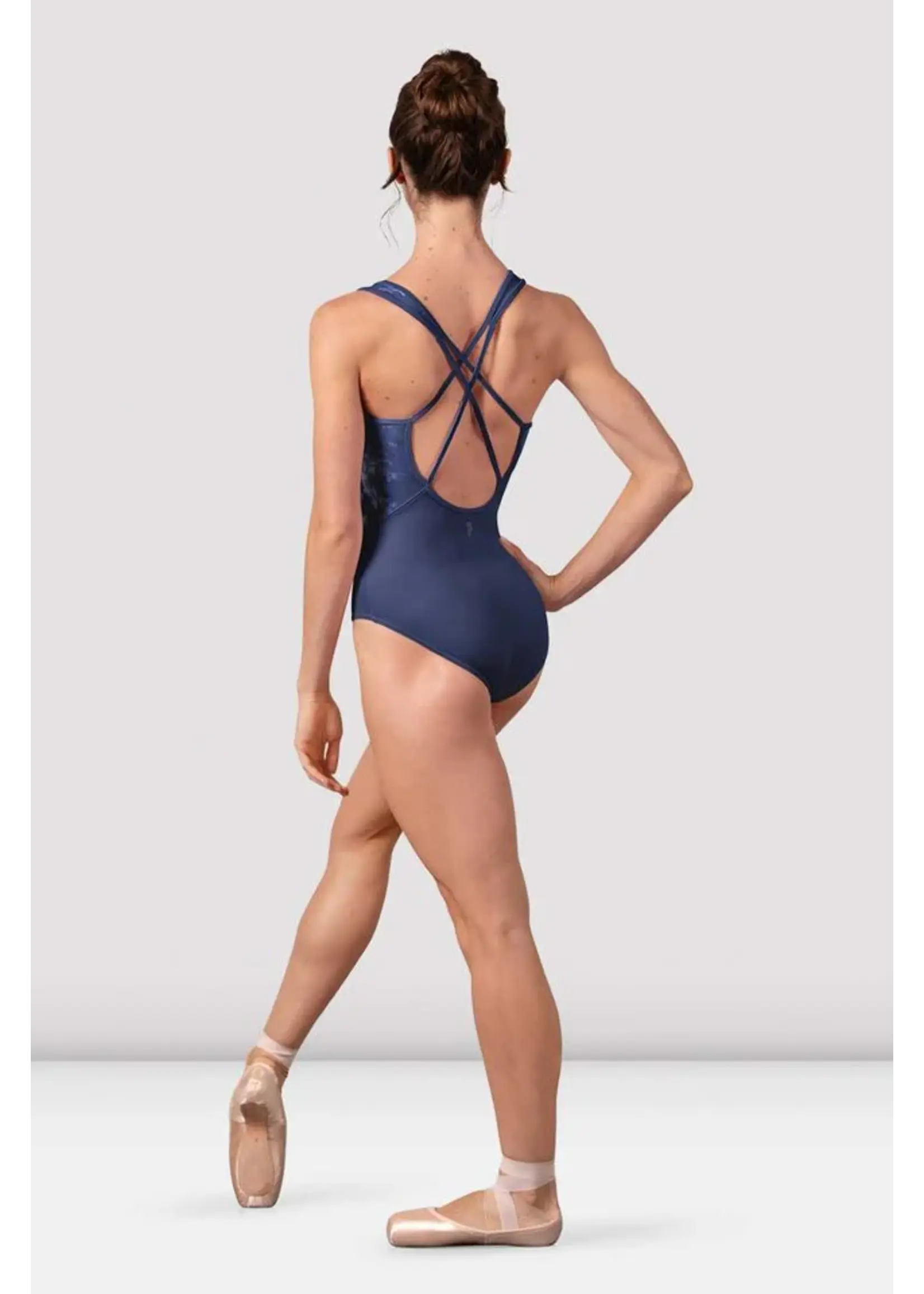 BLOCH & MIRELLA TWL50007 KIRA SCOOP NECKLINE STRAP DETAIL BACK TANK LEOTARD