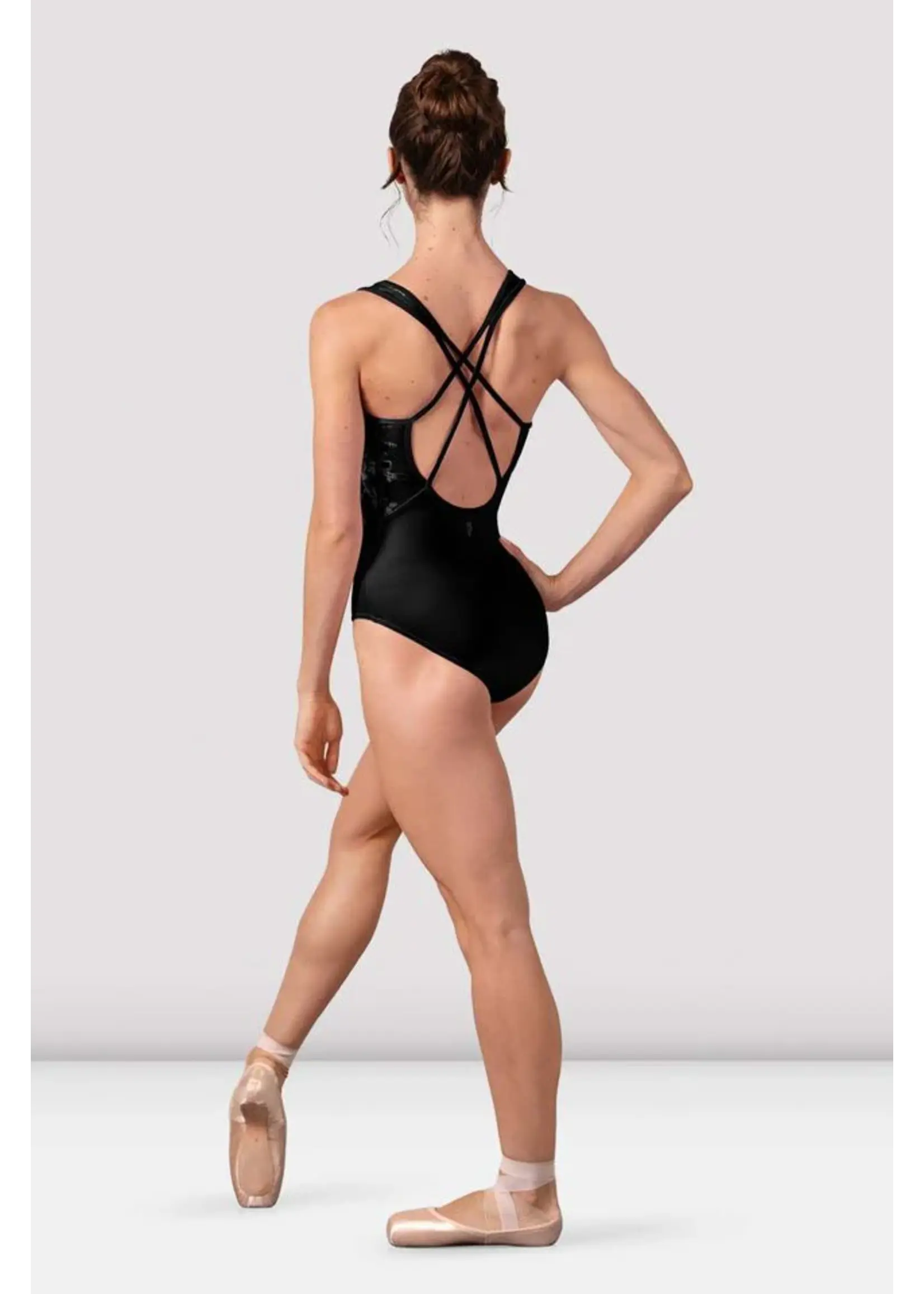 BLOCH & MIRELLA TWL50007 KIRA SCOOP NECKLINE STRAP DETAIL BACK TANK LEOTARD
