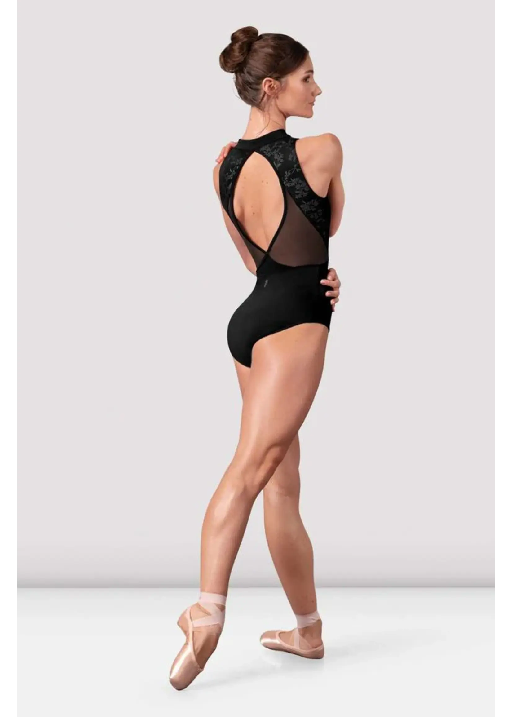 BLOCH & MIRELLA L40008 CASEY FRONT ZIP HALTER LEOTARD