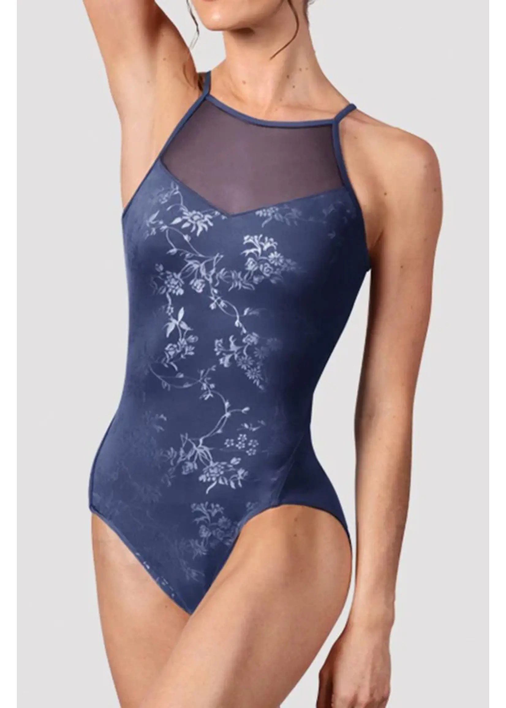 BLOCH & MIRELLA TWL70007 LENA FLORAL PRINT FRONT CAMISOLE LEOTARD
