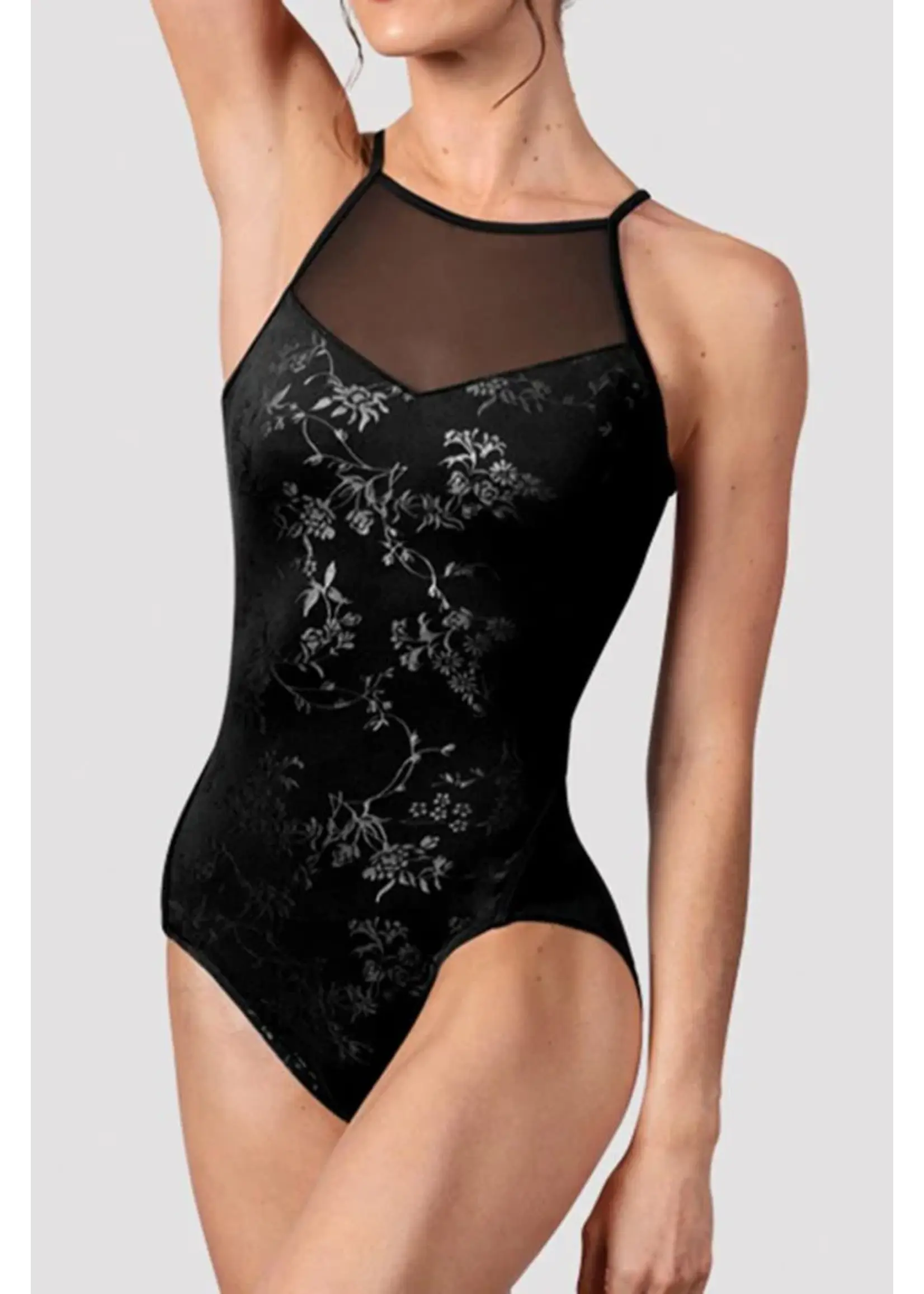 BLOCH & MIRELLA TWL70007 LENA FLORAL PRINT FRONT CAMISOLE LEOTARD