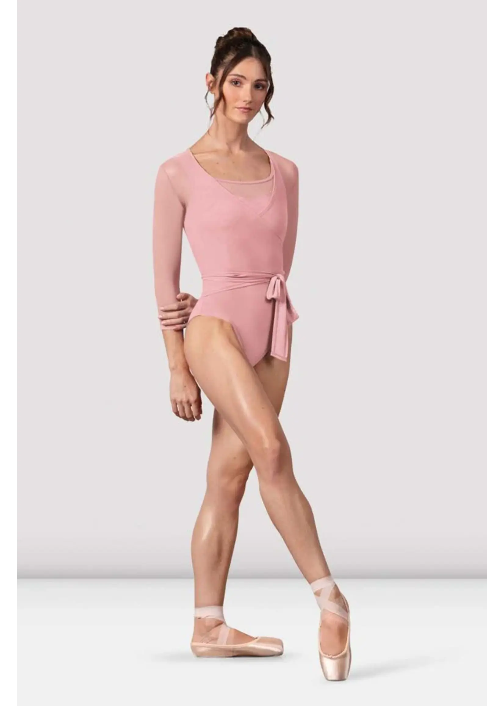 BLOCH & MIRELLA Z30022 HARMONY SOFT LONG SLEEVE WRAP TOP