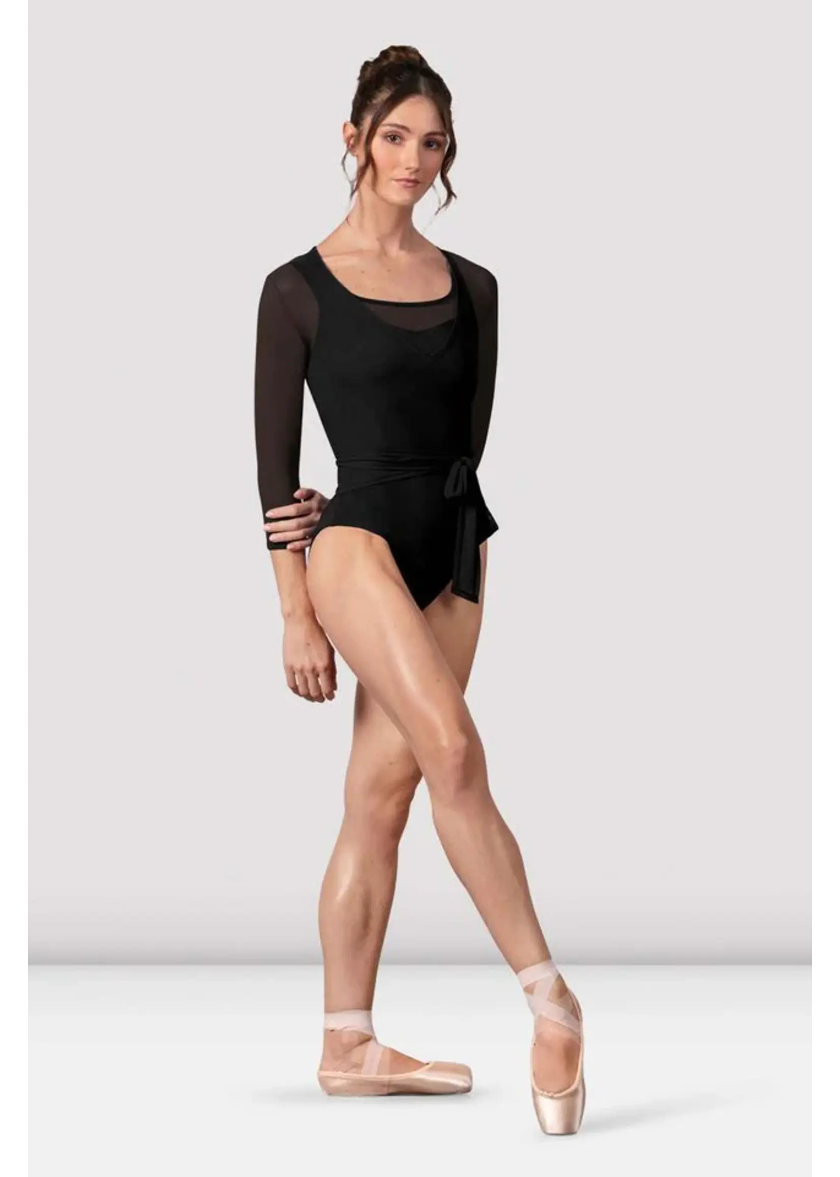 BLOCH & MIRELLA Z30022 HARMONY SOFT LONG SLEEVE WRAP TOP