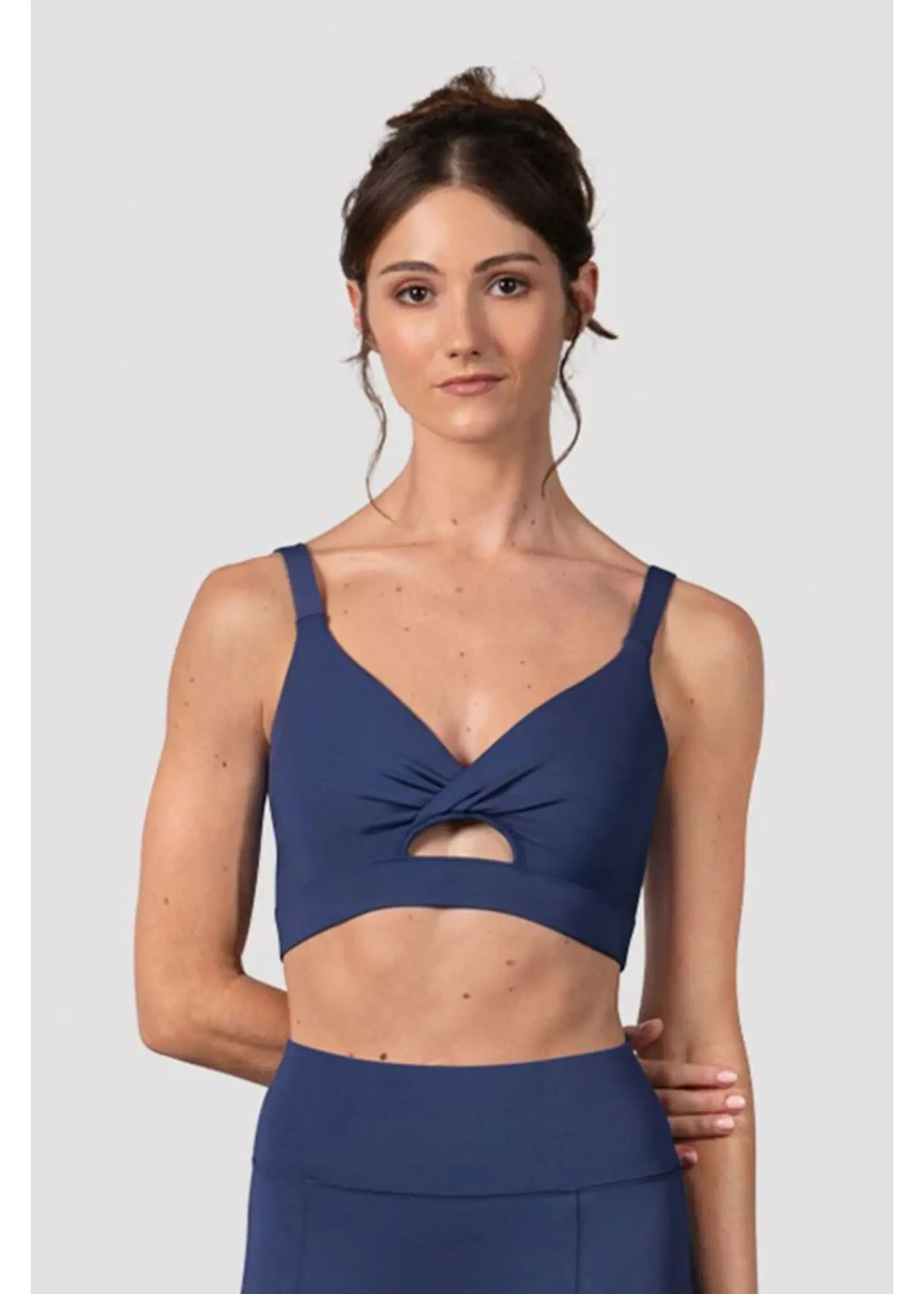 BLOCH & MIRELLA Z30025 VIVIAN ELASTIC CROP BRA TOP  WITH WIDE UNDERBAND