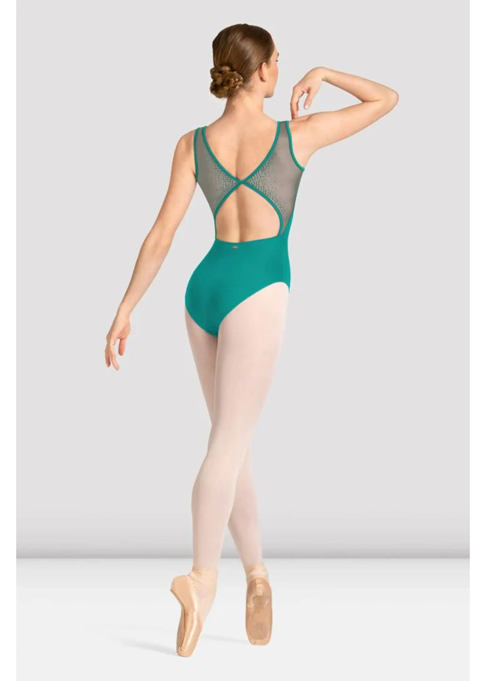 BLOCH & MIRELLA M50005LM ADULT BACK MESH DETAIL TANK LEOTARD