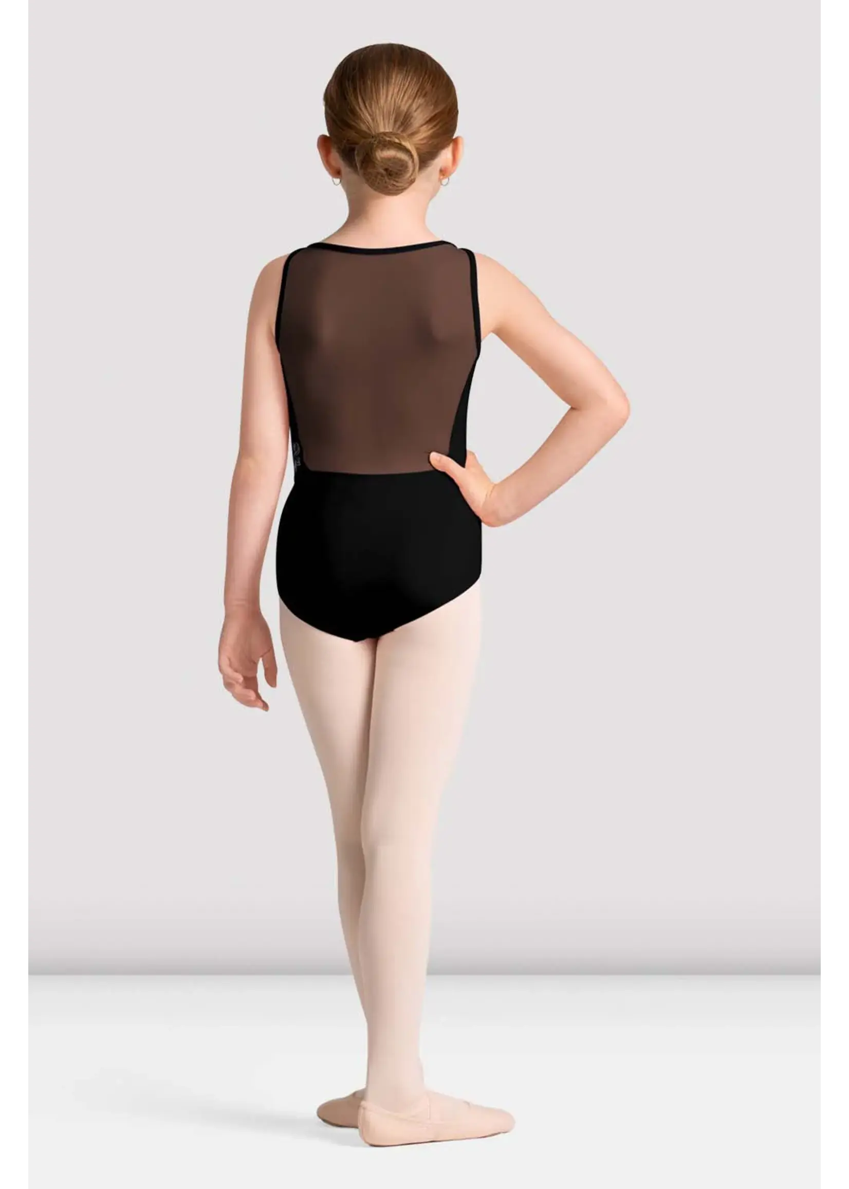 BLOCH & MIRELLA CL40009 CLARA BOAT NECK CAMISOLE LEOTARD WITH METALLIC FLORAL PRINT