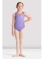 BLOCH & MIRELLA CL50011 LINDA TANK LEOTARD CROSS BACK MESH AND METALLIC FLORAL DETAIL