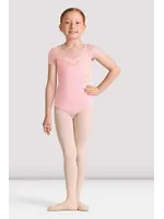 BLOCH & MIRELLA CL20009 LOGAN MESH CAP SLEEVE LEOTARD WITH METALLIC PRINT