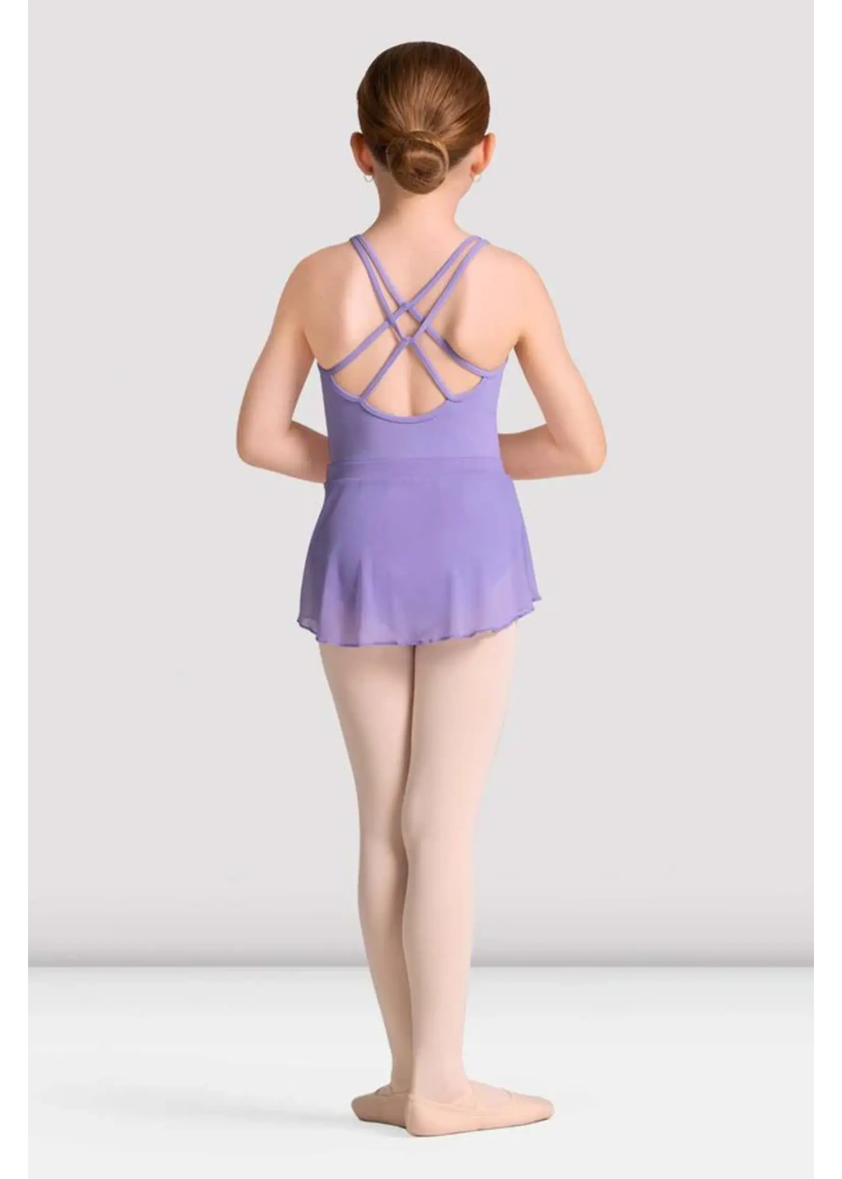 BLOCH & MIRELLA CR10005 CLAIRE WRAP PULL ON SKIRT WITH METALLIC FLORAL PRINT