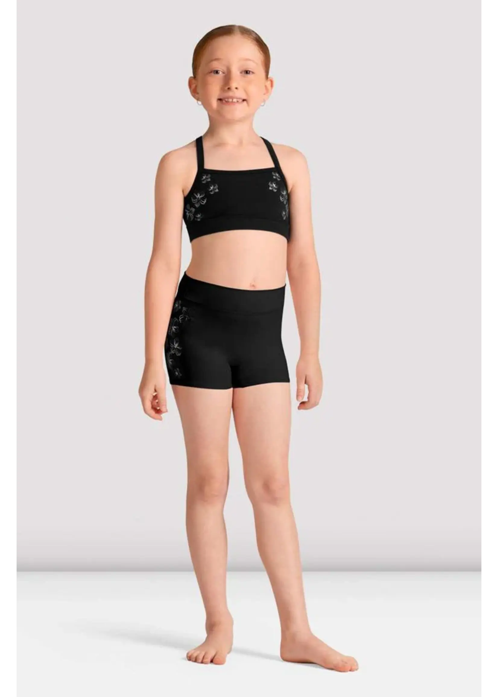 BLOCH & MIRELLA CR90012 ALEXANDRA METALLIC FLORAL PRINT SHORTS