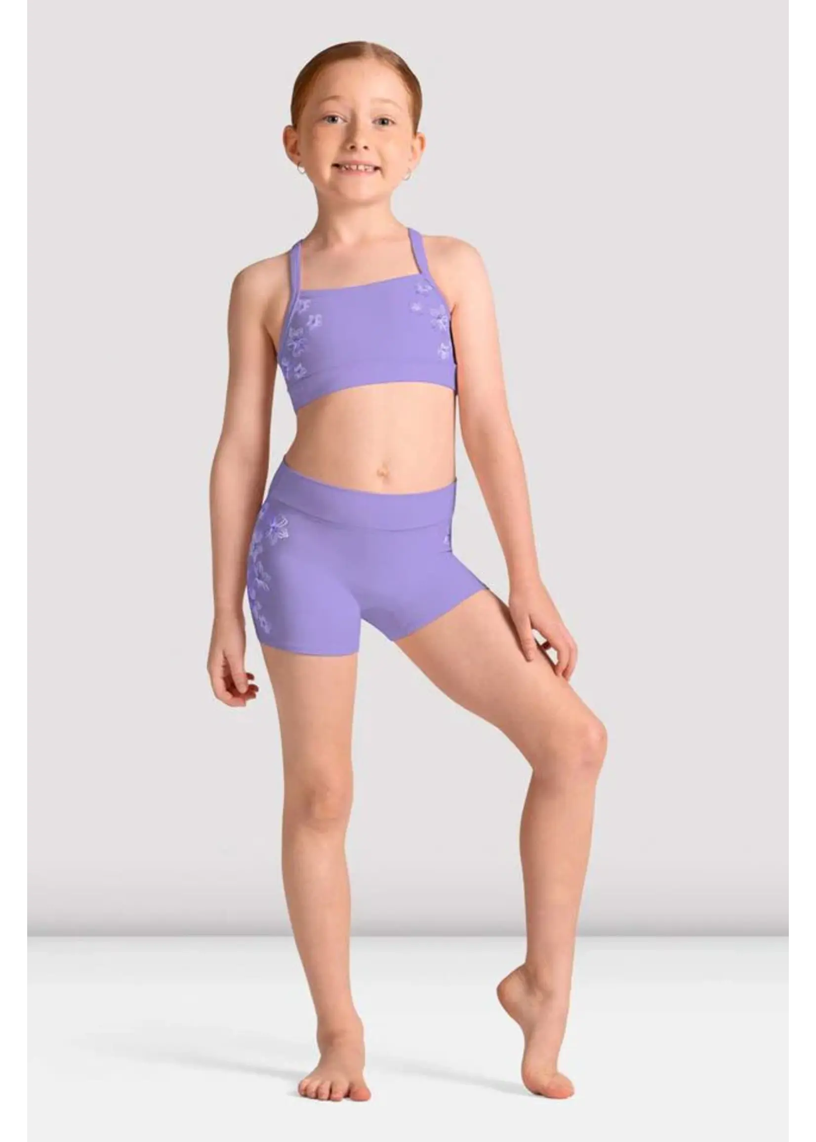 BLOCH & MIRELLA CR90012 ALEXANDRA METALLIC FLORAL PRINT SHORTS