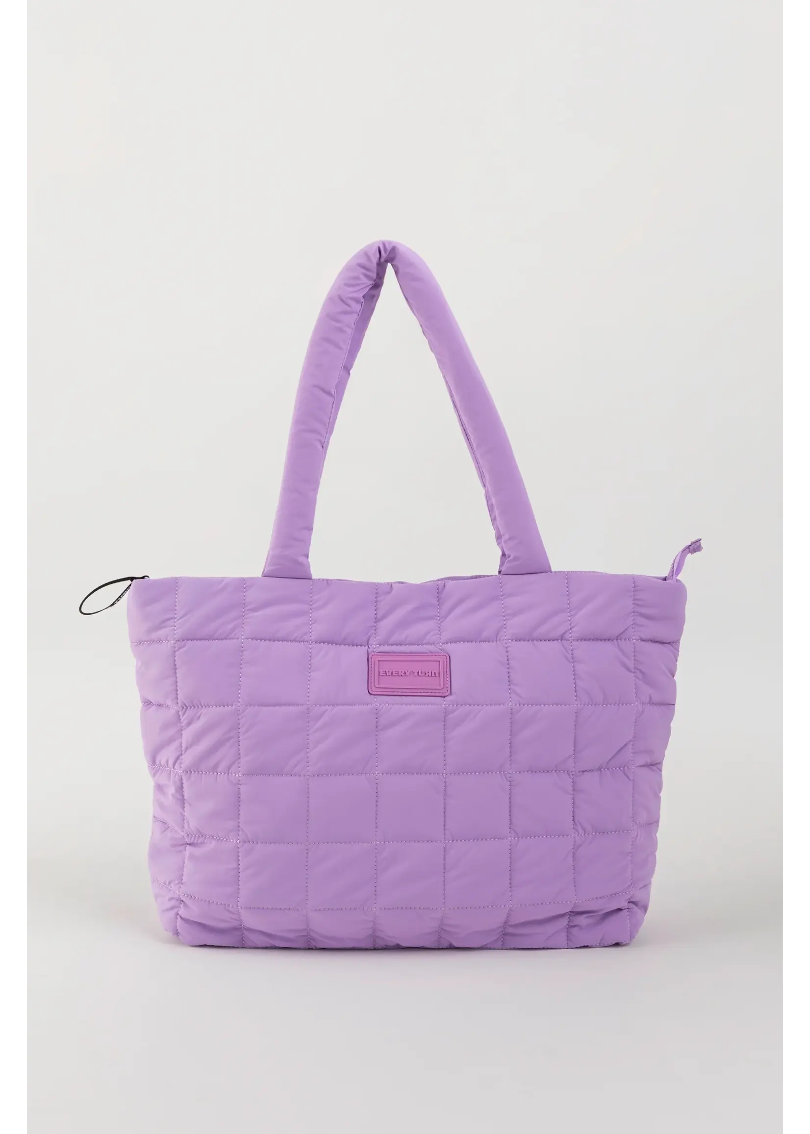 EVERY TURN ET2411FW-6039-PPUN DAILY MARKET BAG PUFFY TOTE IN PLAYFUL PUNCH PURPLE