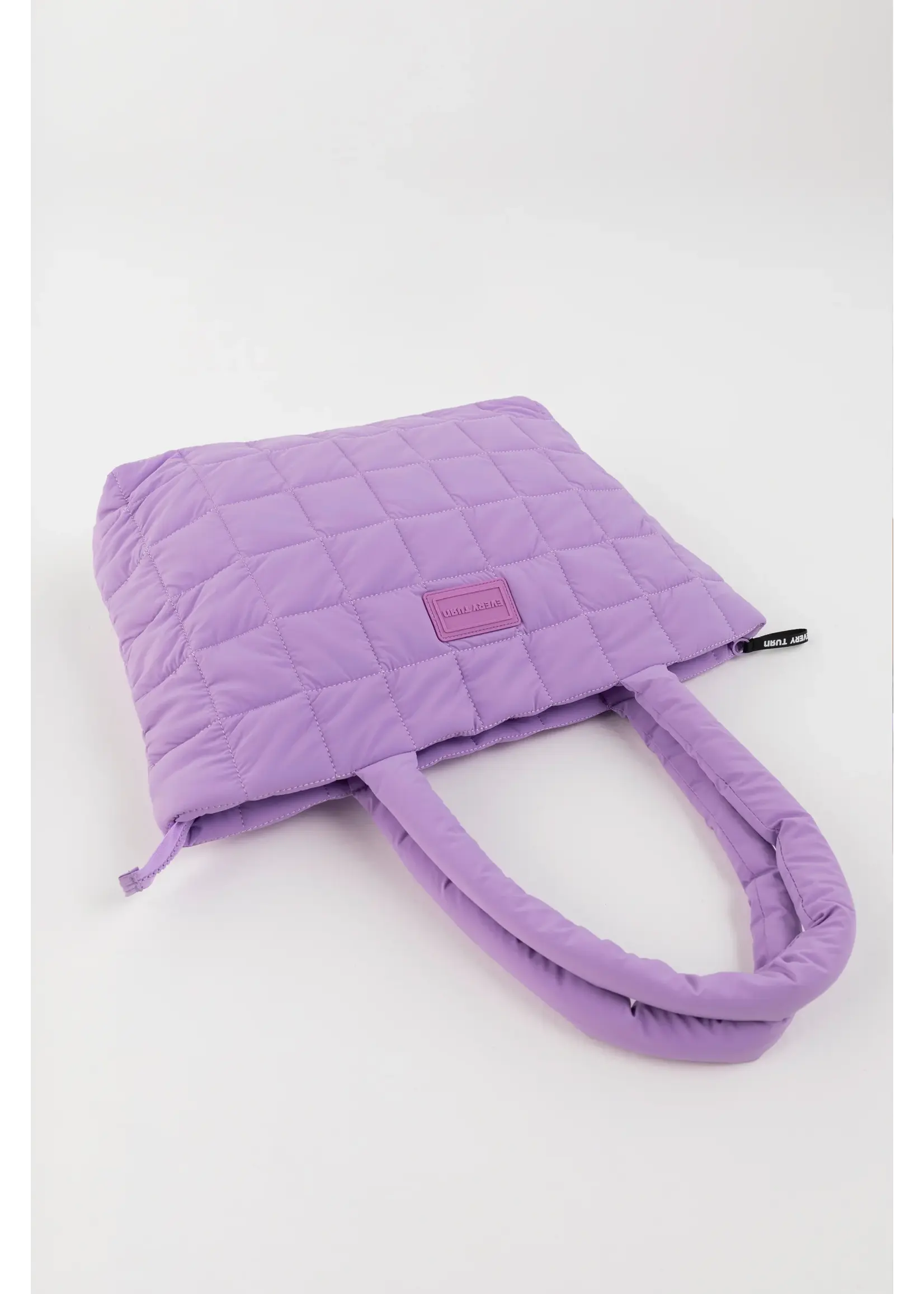 EVERY TURN ET2411FW-6039-PPUN DAILY MARKET BAG PUFFY TOTE IN PLAYFUL PUNCH PURPLE
