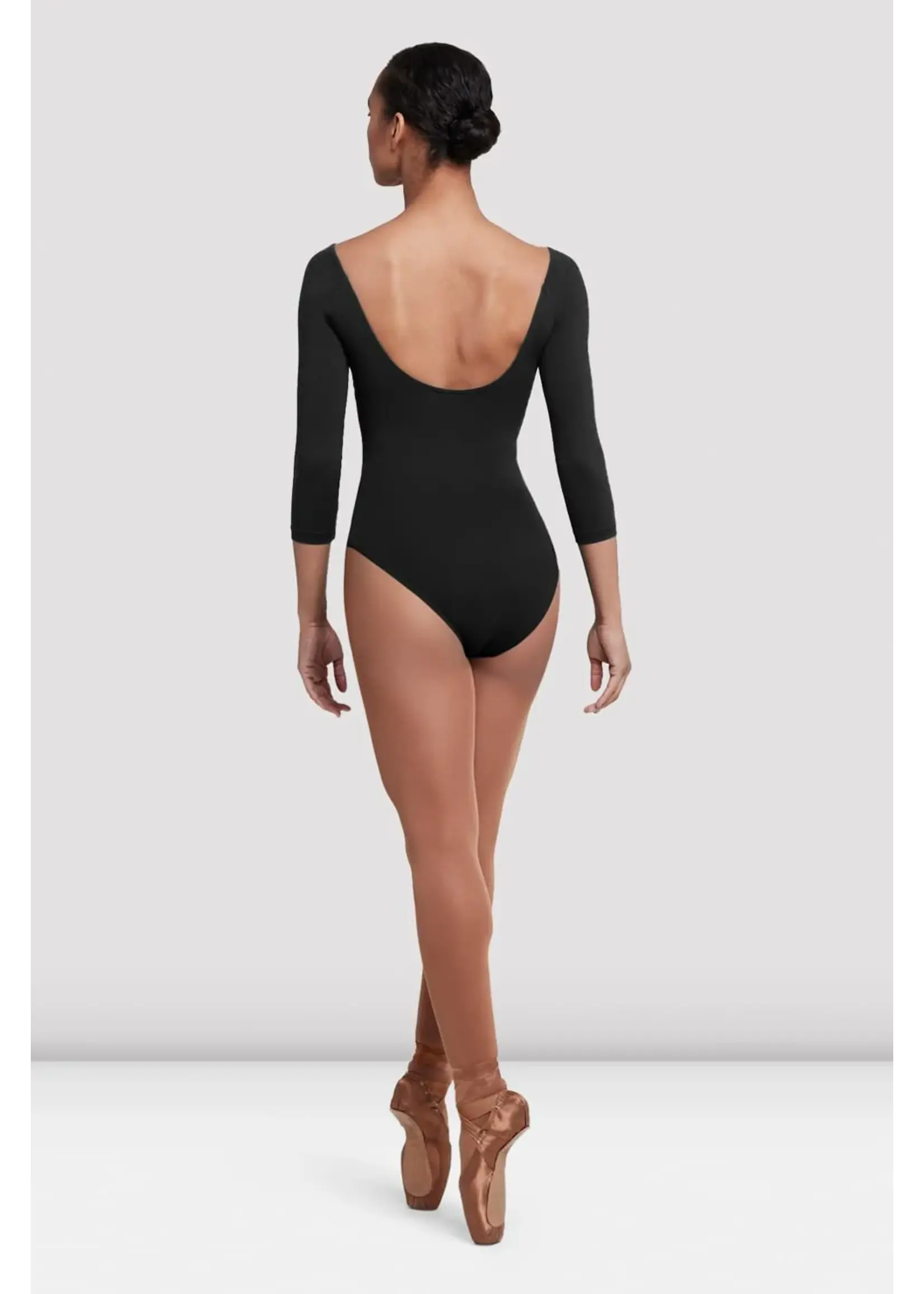 BLOCH & MIRELLA L4206 BALLET CORE PINCHED FRONT & BACK 3/4 SLEEVE LEOTARD