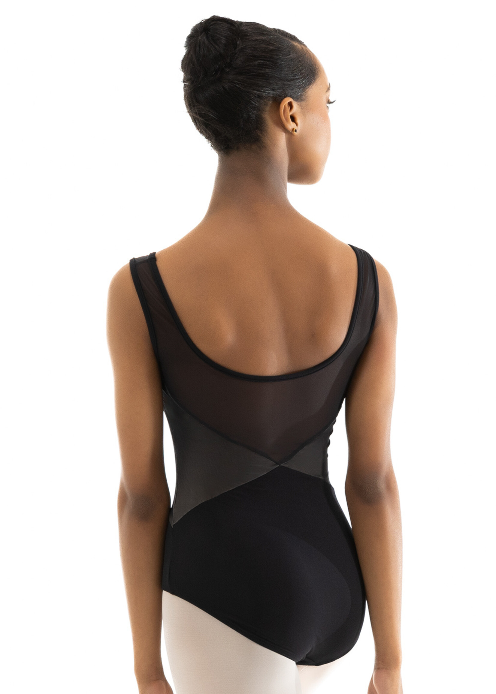 NIKOLAY DA5001 TARYN MESH OVERLAY BODICE PANEL BACK TANK LEOTARD