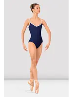 BLOCH & MIRELLA LB5261 ATLANTIS ARVE PINCHED V FRONT & BACK PIPED CAMISOLE LEOTARD