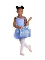 DANSHUZ B26520 QUILTED SPARKLE HEART DANCE DUFFEL BAG 10X7X7