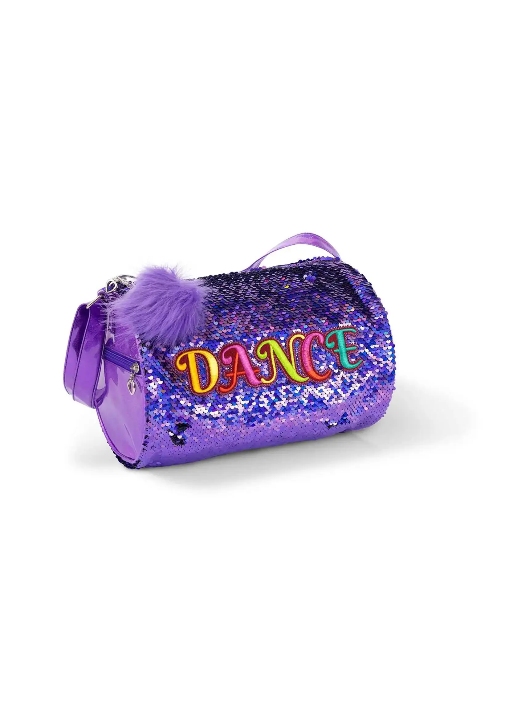 DANSHUZ B26521 SUGARED PLUM SEQUIN SPARKLE DANCE DUFFEL BAG 10.5X7X7