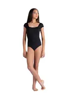 DANSHUZ 26107 ANYAH CAP SLEEVE LEOTARD WITH CORSET SEAMING