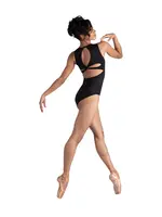 DANSHUZ 26121 EVANGELINE CUTAWAY TWIST BACK TANK LEOTARD WITH PRINCESS SEAMS