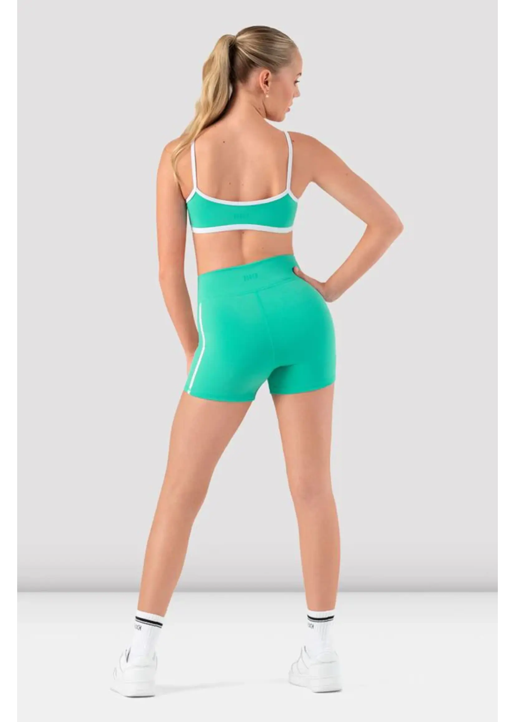 BLOCH & MIRELLA D55689G GEN NOW CHILD HIGH WAISTED CONTRAST PIPED DETAIL SHORTS