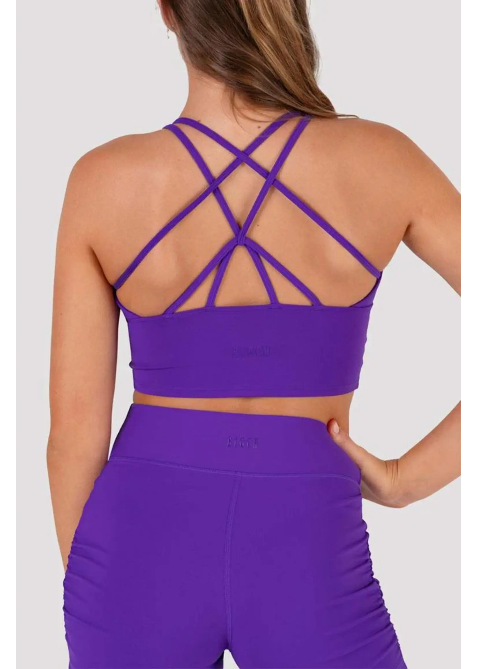 BLOCH & MIRELLA Z55773G GEN NOW CHILD DOUBLE CROSS CAMISOLE CROPPED TOP