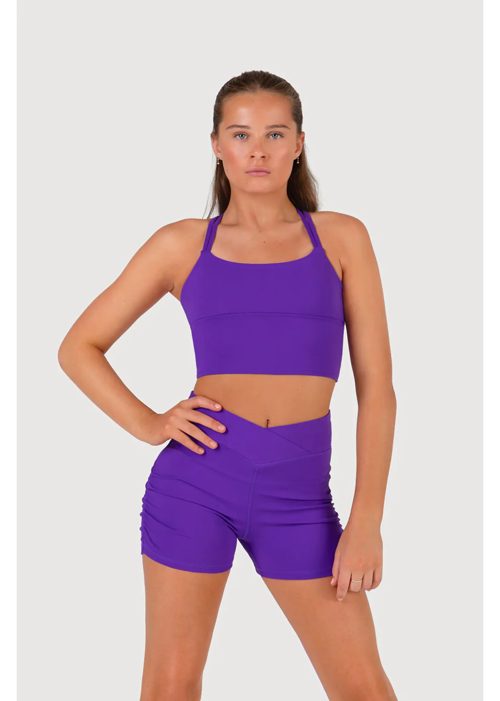BLOCH & MIRELLA Z55773G GEN NOW CHILD DOUBLE CROSS CAMISOLE CROPPED TOP