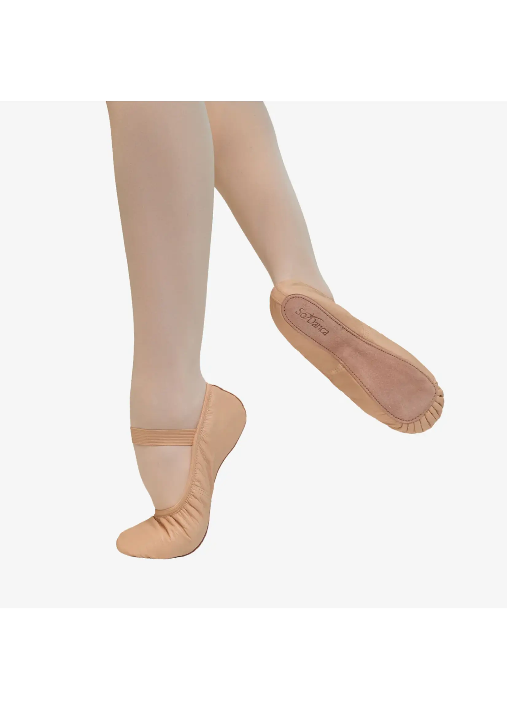 SO DANCA SD69S CHILDRENS BELLA FULL SOLE LEATHER BALLET SHOE WITH BALLET SHOE LINING