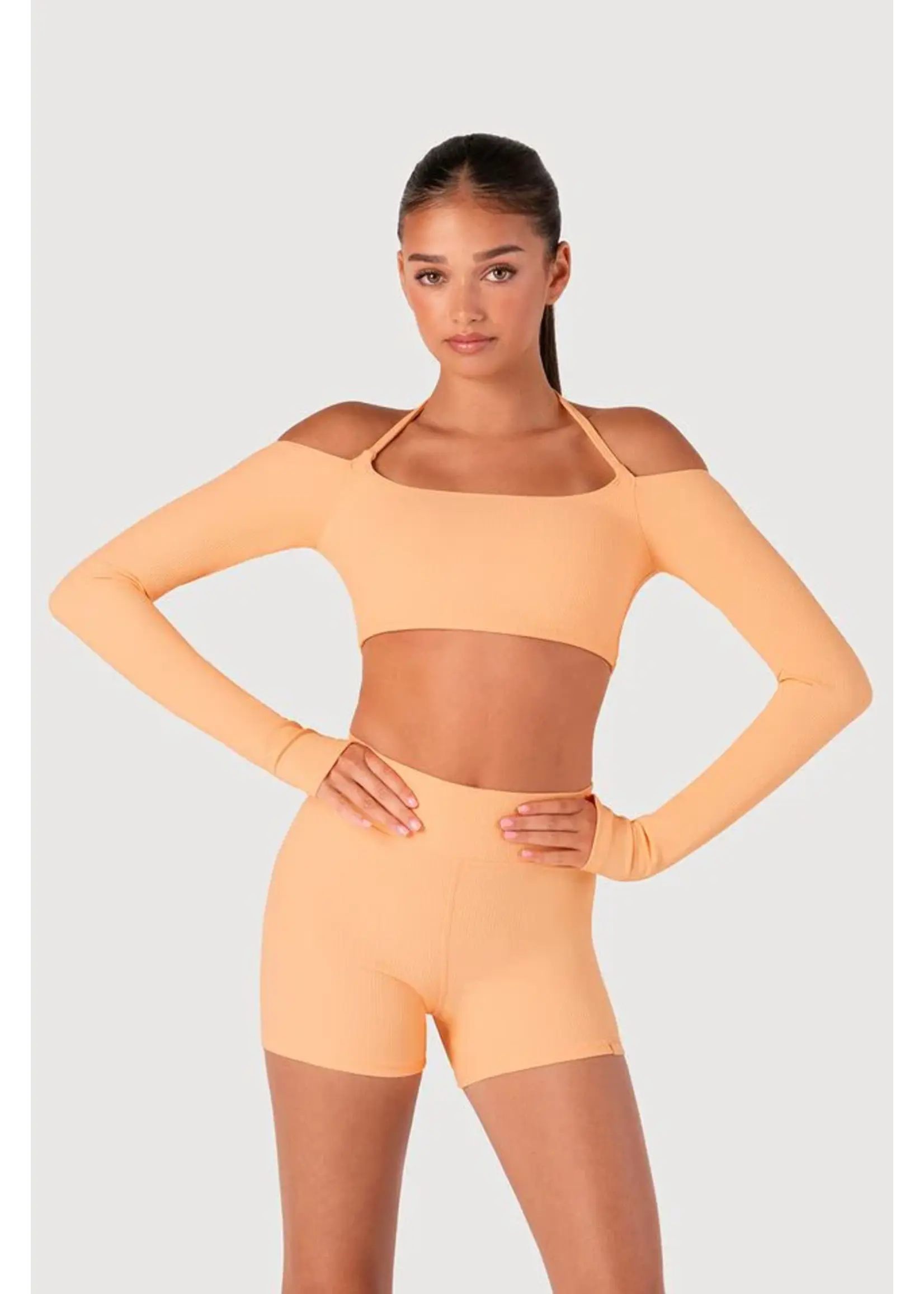 BLOCH & MIRELLA Z55774G GEN NOW RIBBED BOLERO TOP SHRUG