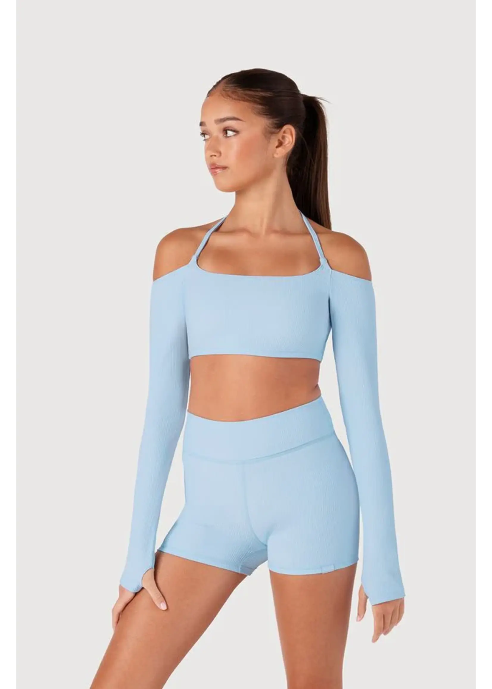 BLOCH & MIRELLA Z55774G GEN NOW RIBBED BOLERO TOP SHRUG