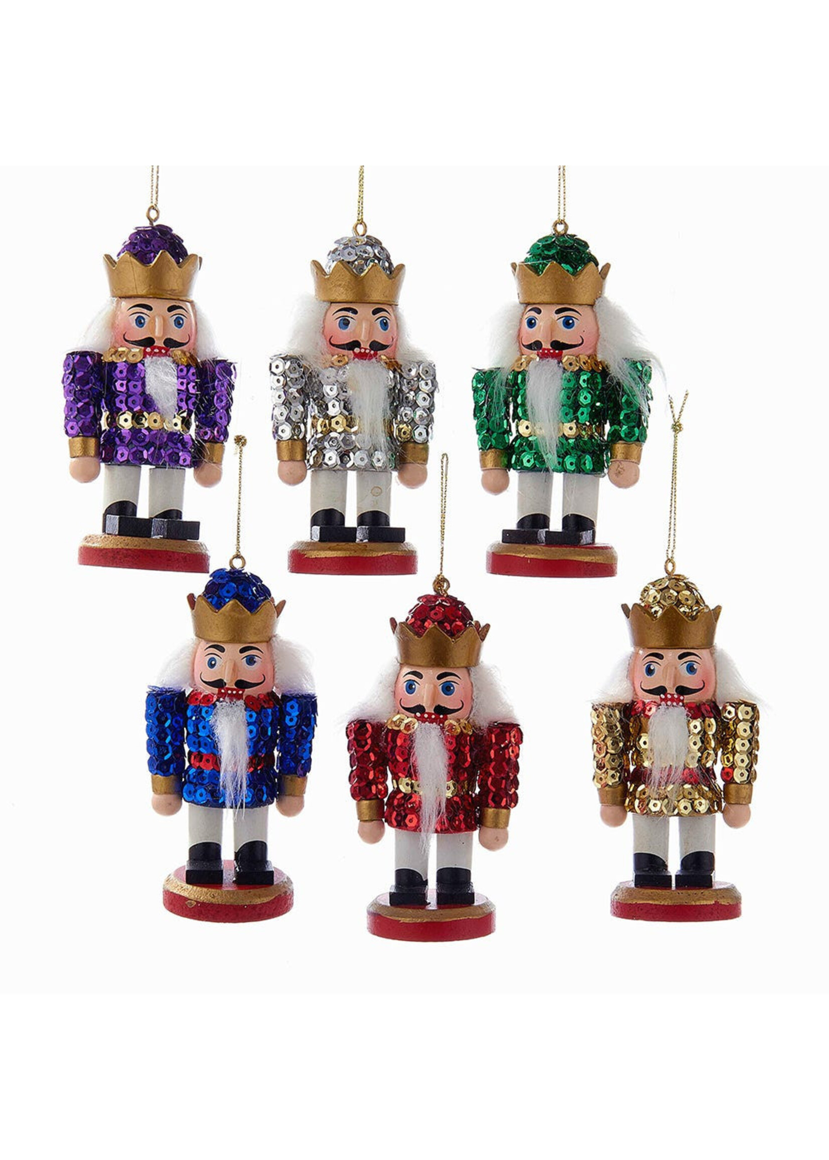 KURT S. ADLER C2656 SEQUIN NUTCRACKER 4" ORNAMENT