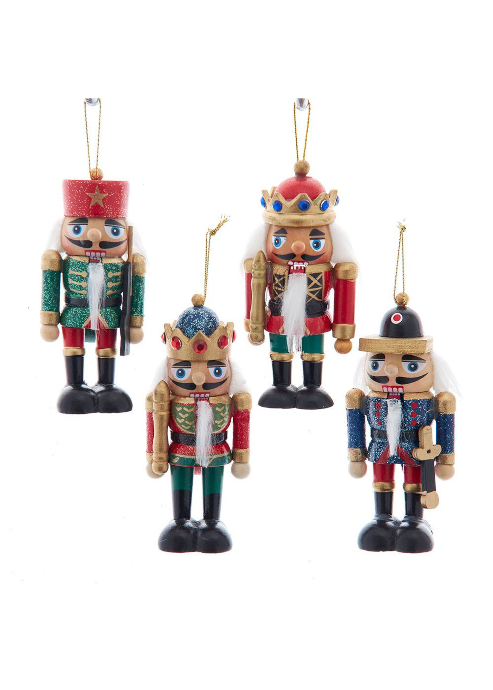 KURT S. ADLER C0889 FIRM FOUNDATION WOODEN NUTCRACKER ORNAMENT
