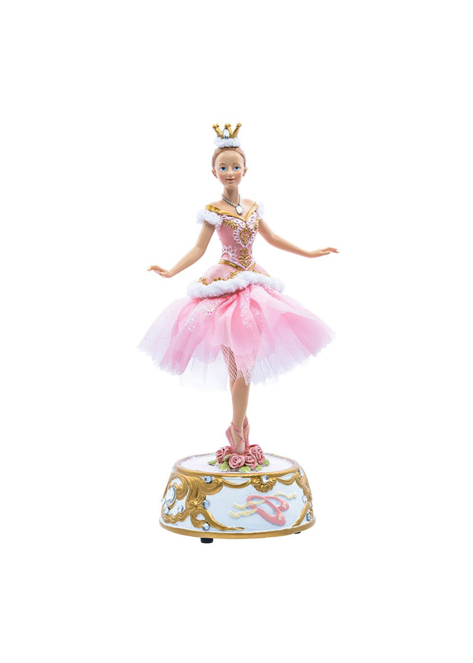 KURT S. ADLER T2274 BALLERINA MUSICAL 10" FIGURINE
