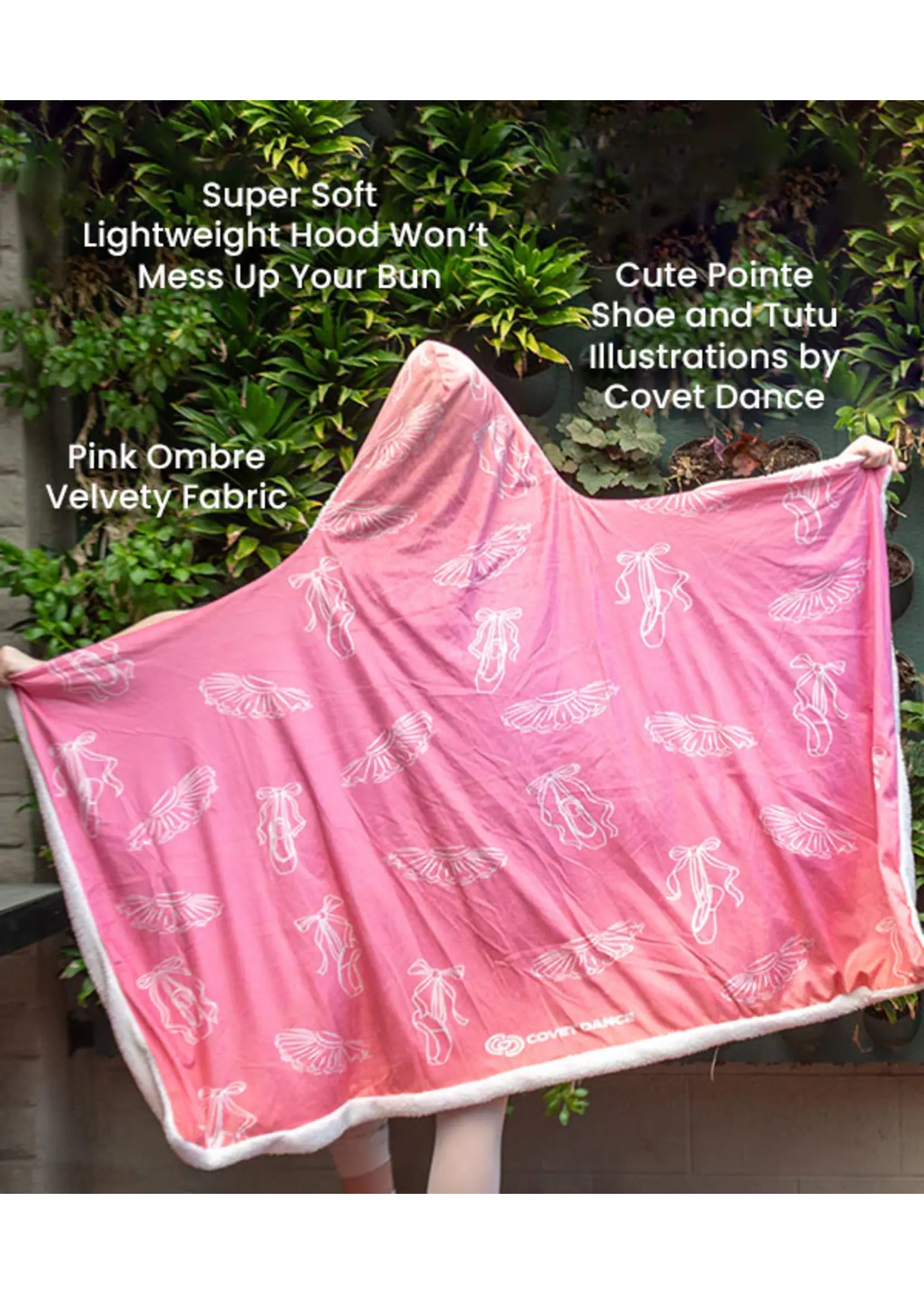 COVET DANCE PLUSH HOODED BLANKET