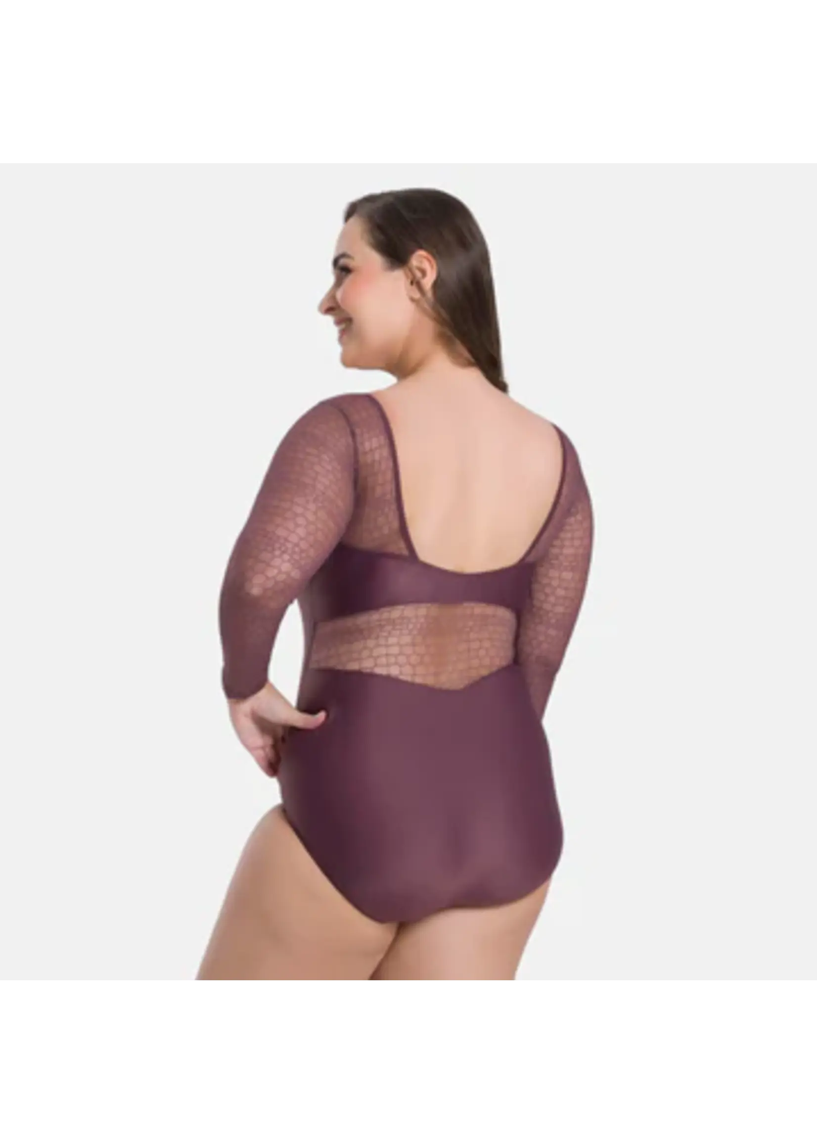 SO DANCA BY67 SNAKE MESH LONG SLEEVE LEOTARD