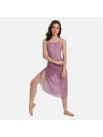 SO DANCA BY75 ROUCHED SIDE KNEE LENGTH  PULL ON SKIRT WITH LOGO CHARM