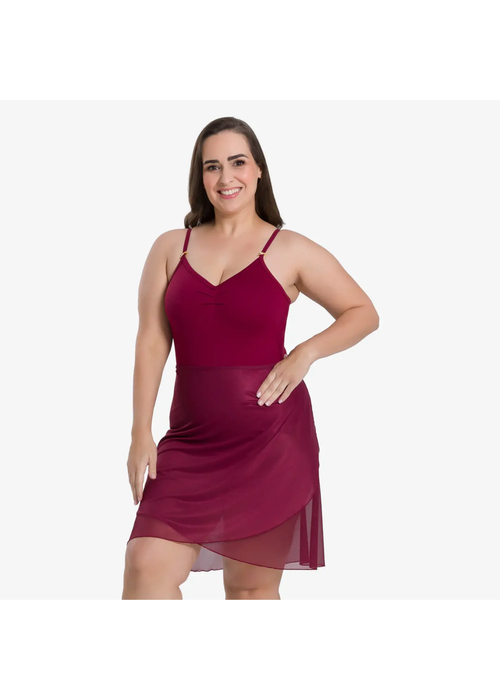 SO DANCA BY80CV CURVY PLUS MESH WRAP SKIRT